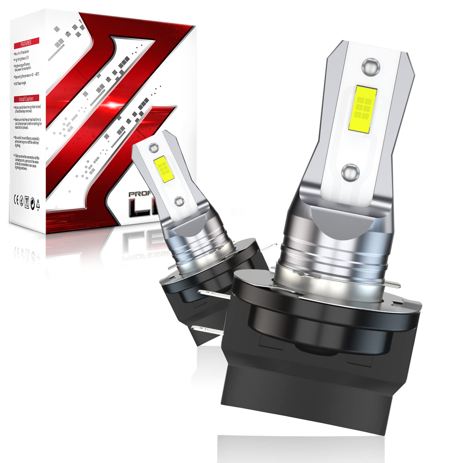 2010-2013 Kia Forte LED Headlight Bulbs - H11B Low Beam 60W 10000LM 6000K Xenon White Super Bright Replacement Bulbs with CSP Technology (Pack of 2) - Easy Plug & Play Installation for Night Driving & Enhanced Visibility