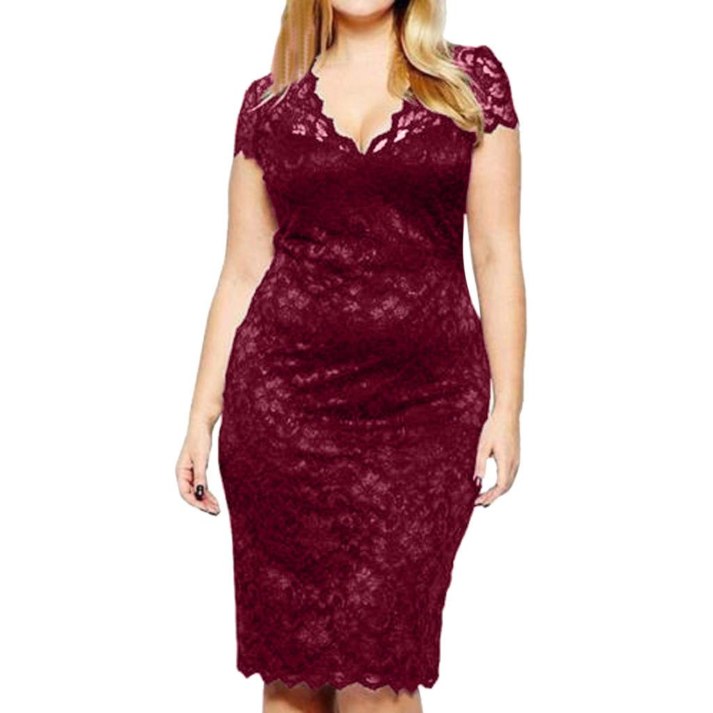 Sexy Short Sleeve V-Neck Lace Hollow Out Prom Dress for Women - Elegant Formal Evening Gown for Party, Birthday, Homecoming & Special Occasions