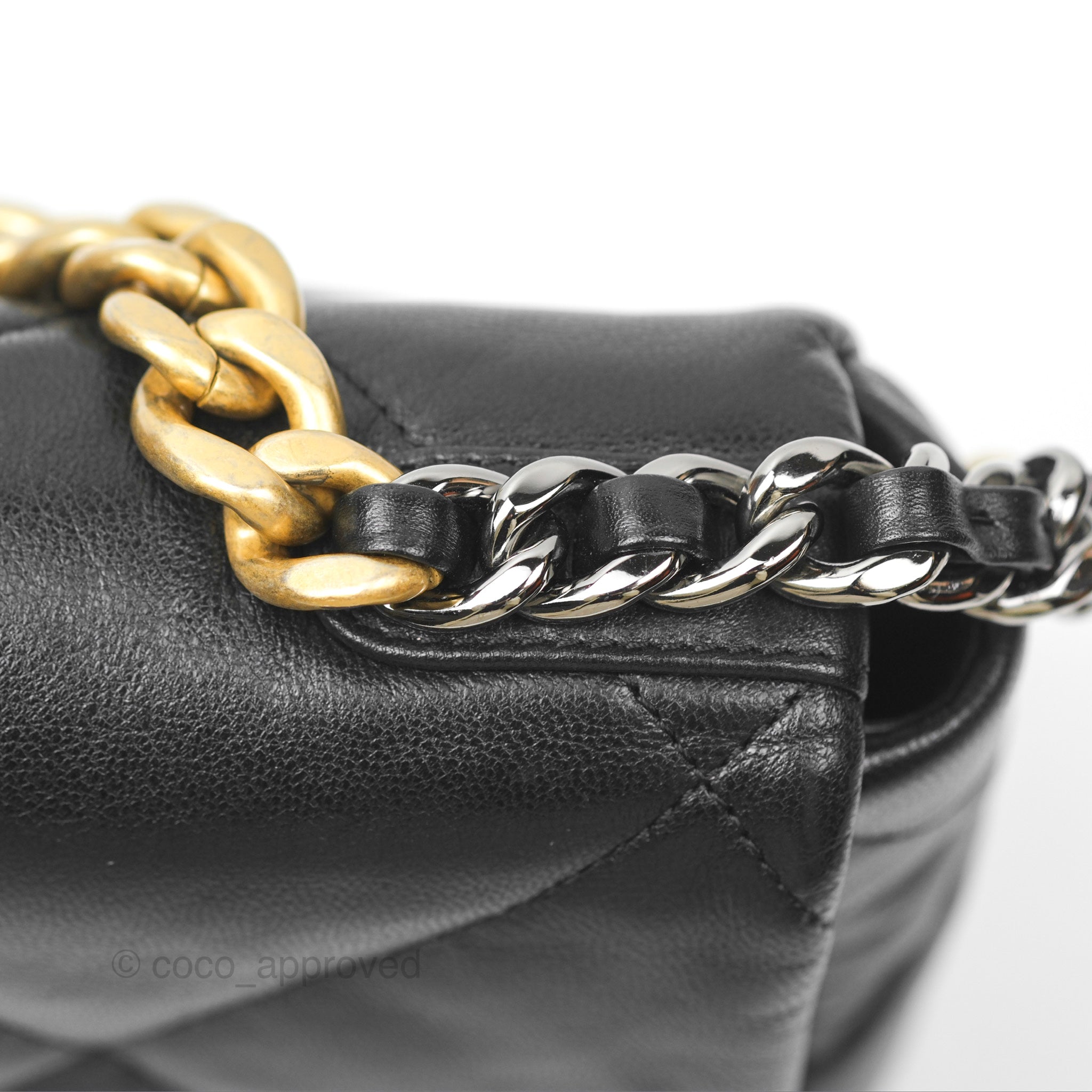 Chanel 19 Small Black Goatskin Mixed Hardware Flap Bag - Luxury Designer Handbag for Women, Perfect for Date Night & Evening Events