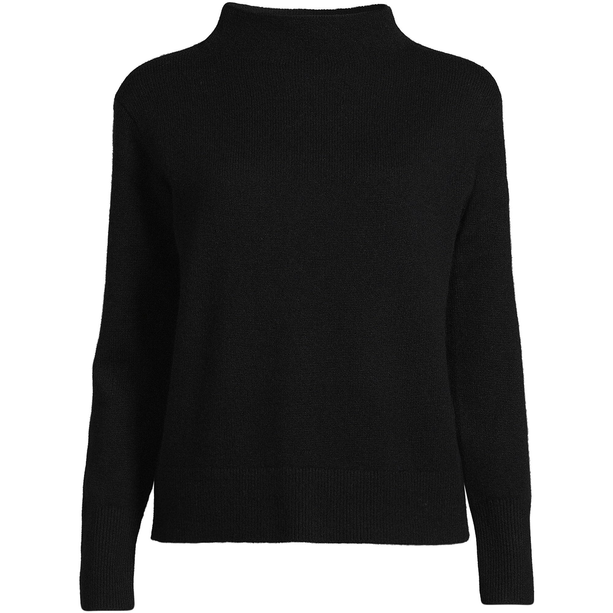 Lands' End Women's Soft Cashmere Funnel Neck Sweater - Cozy Winter Pullover for Office, Travel & Casual Wear