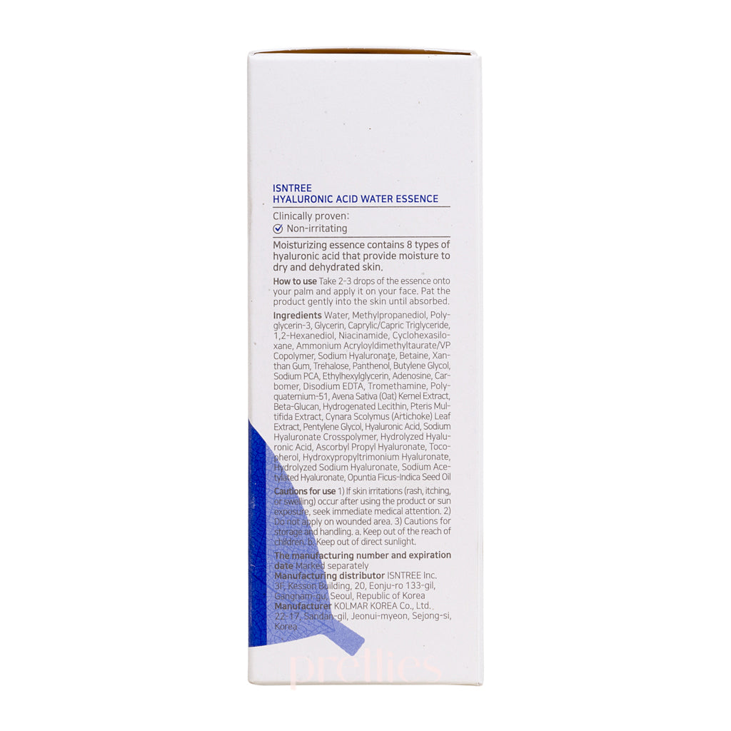 Isntree Hyaluronic Acid Water Essence 50ml - Hydrating Facial Serum for Dry Skin, Deep Moisturizer with Hyaluronic Acid - Perfect for Daily Skincare Routine & Night Care