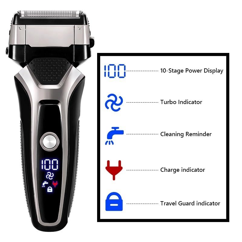 USB Rechargeable Electric Shaver for Men - 3D Floating Triple Blade Stainless Steel Shaving Machine with Barber Precision | Smooth Shave for Daily Grooming & Travel | Silver with Gift Box
