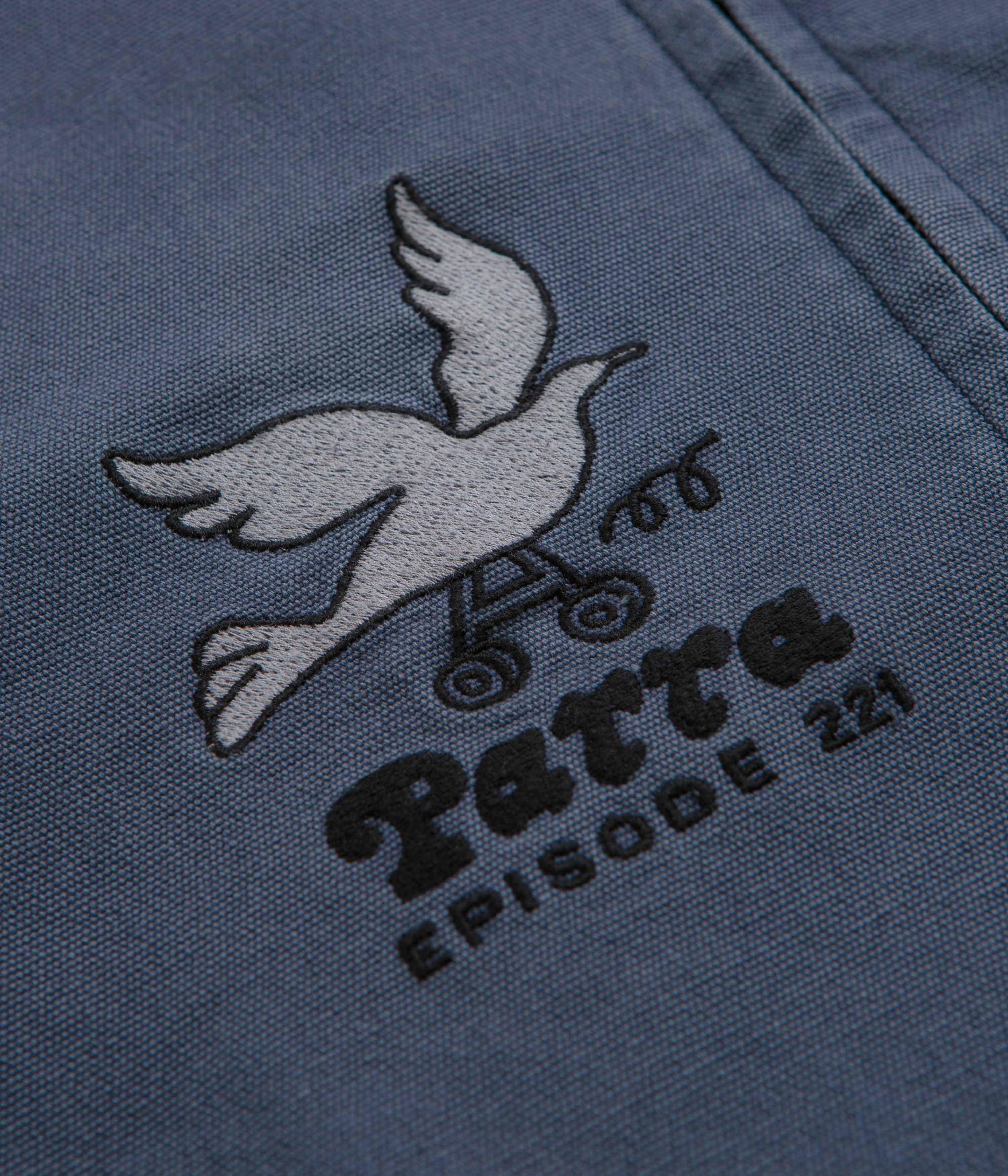 Parra Twilled Bird Wheel Jacket - Washed Blue Denim Jacket for Men | Stylish Casual Outerwear for Streetwear & Urban Fashion