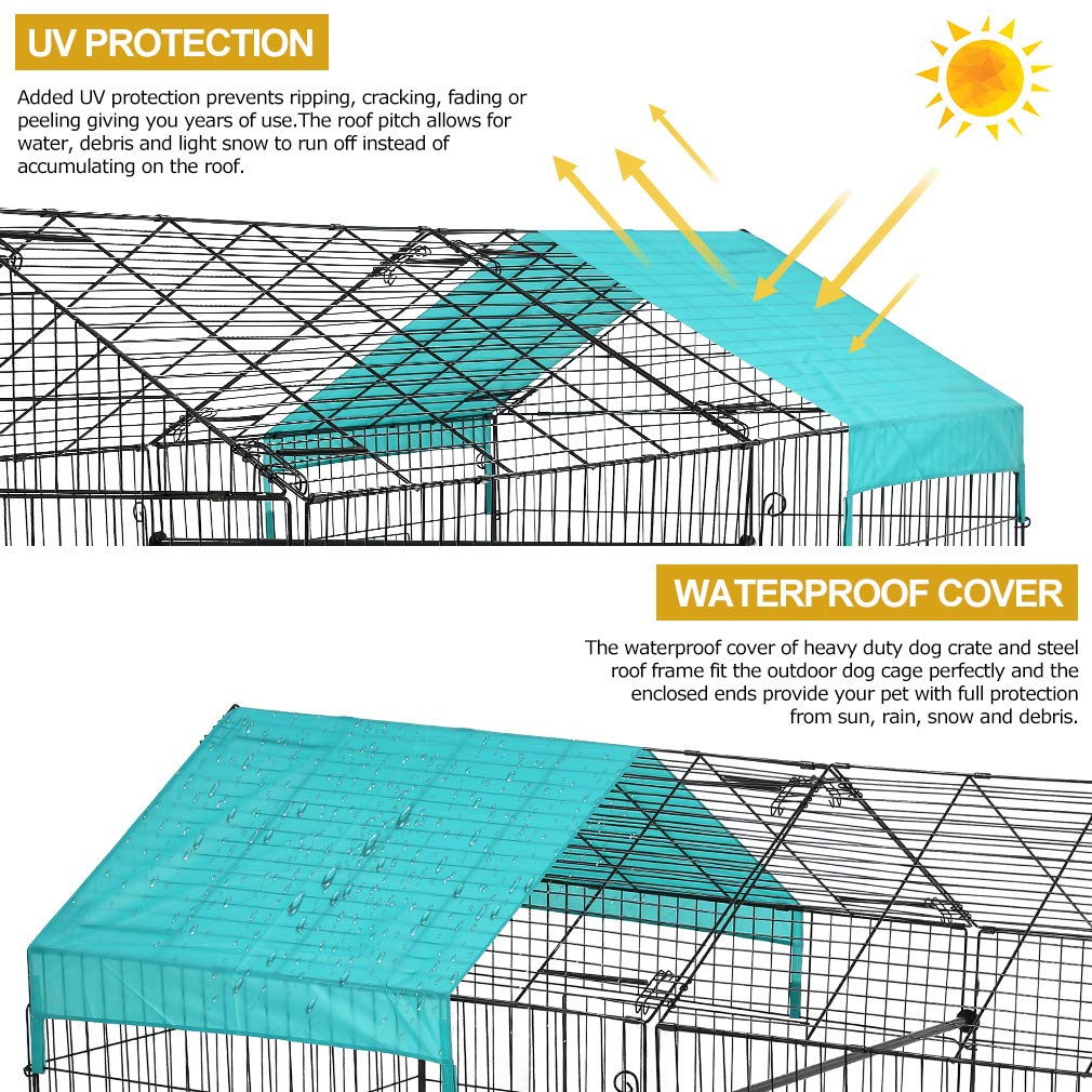 BMS Chicken Cage Pens - Heavy Duty Rabbit Run Cage, Chicken Coop Enclosure & Pet Playpen for Exercise - Black | Ideal for Backyard Poultry, Rabbit Housing & Small Animal Play Area