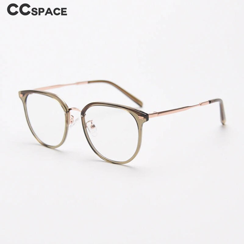 CCspace Unisex Full Rim Square TR90 Titanium Eyeglasses 55803 - Lightweight & Durable Glasses for Men & Women - Perfect for Work, Reading & Everyday Wear