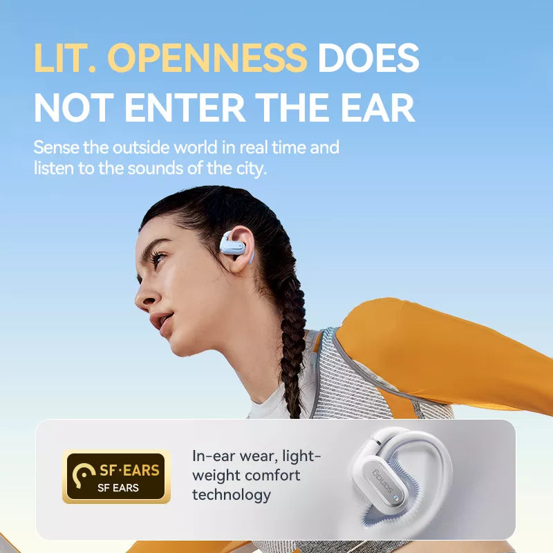Sanag G36S Wireless Bluetooth Headphones with Ear Hook - Open Ear Air Conduction Sport Headset for Running, Cycling & Workout - Sweatproof Lightweight Comfortable Design