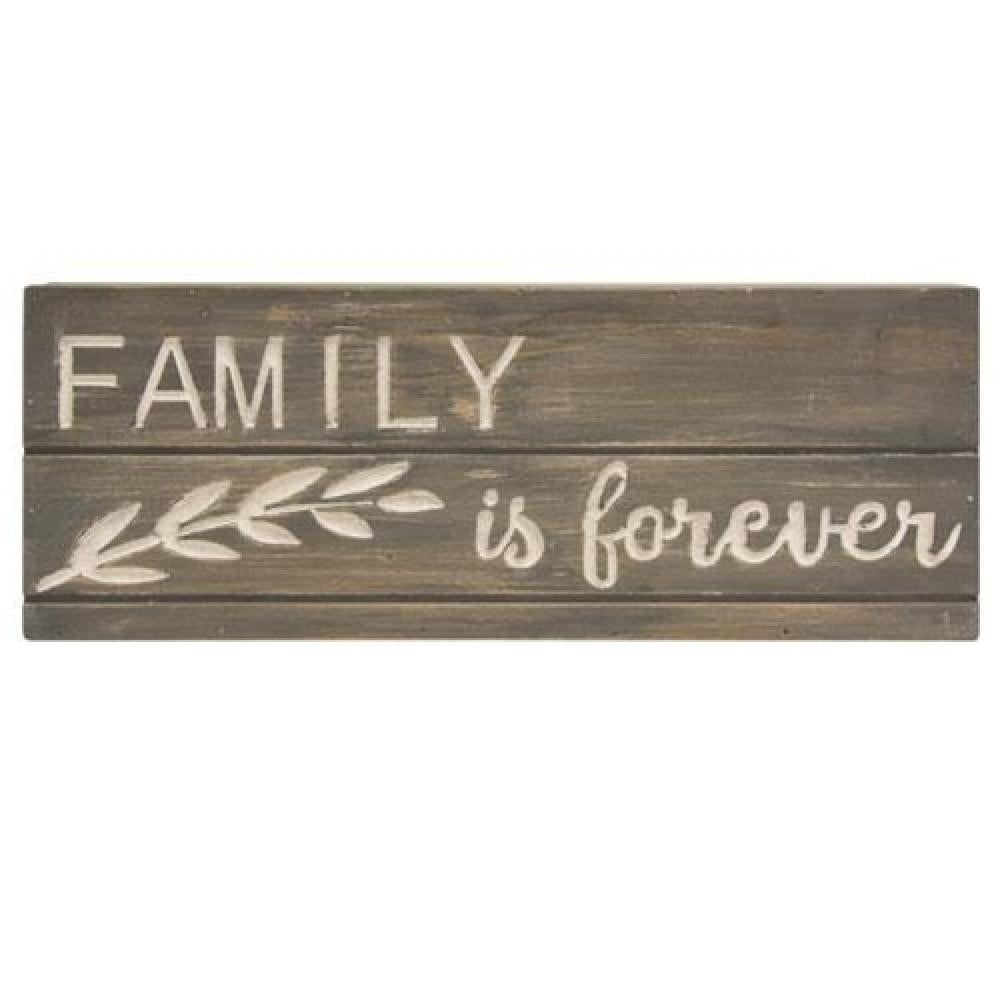 Family Is Forever Engraved Wooden Pallet Wall Sign - Rustic Home Decor for Living Room, Bedroom & Farmhouse Style