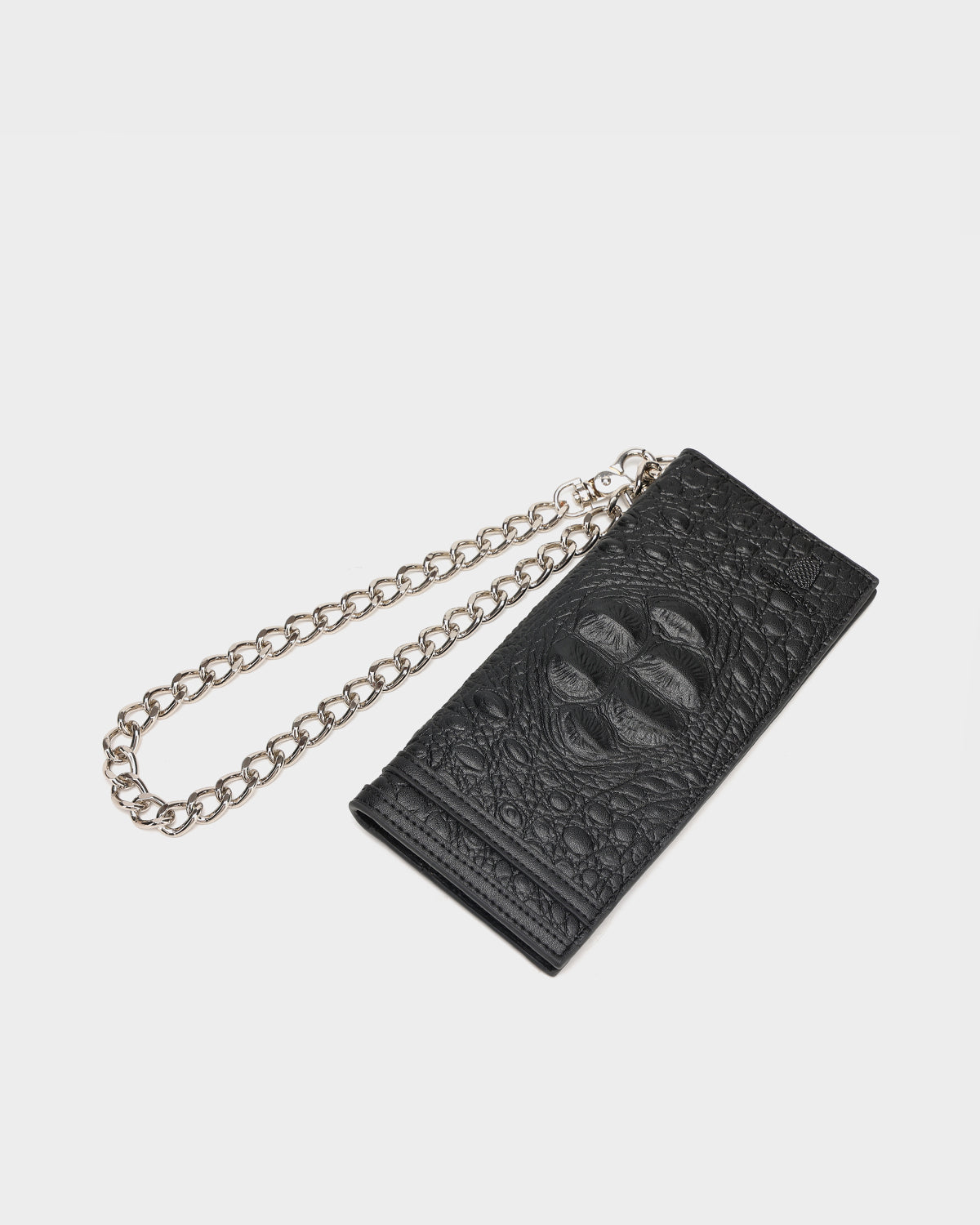 Apollo 2 Chain Black Leather Wallet for Men - Stylish Bifold RFID Blocking Wallet for Everyday Use & Travel