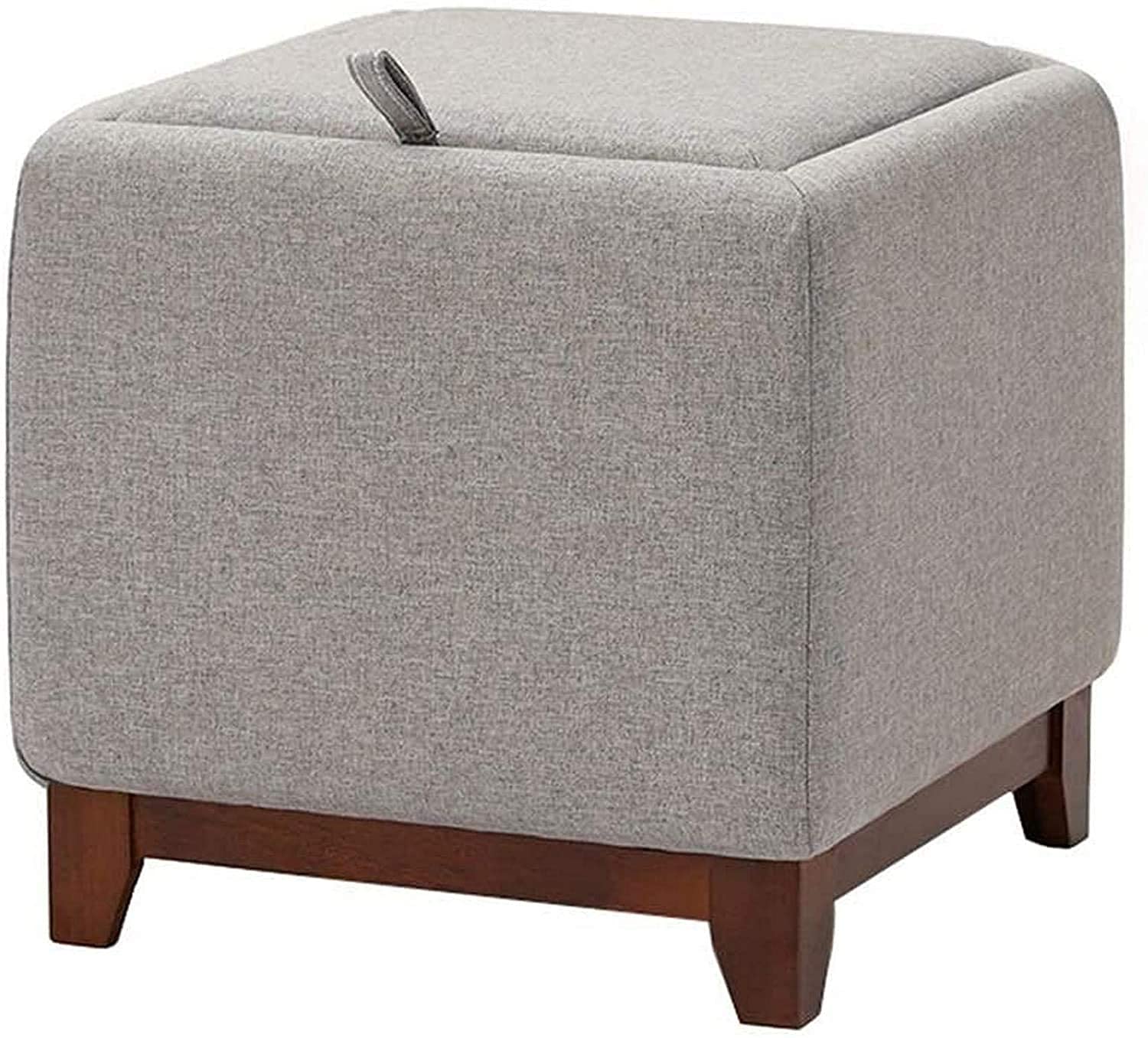 GTYT Multifunctional Folding Storage Footstool - Upholstered Ottoman Seat with Wooden Frame, 100KG Weight Capacity - Perfect for Living Room, Bedroom & Home Organization