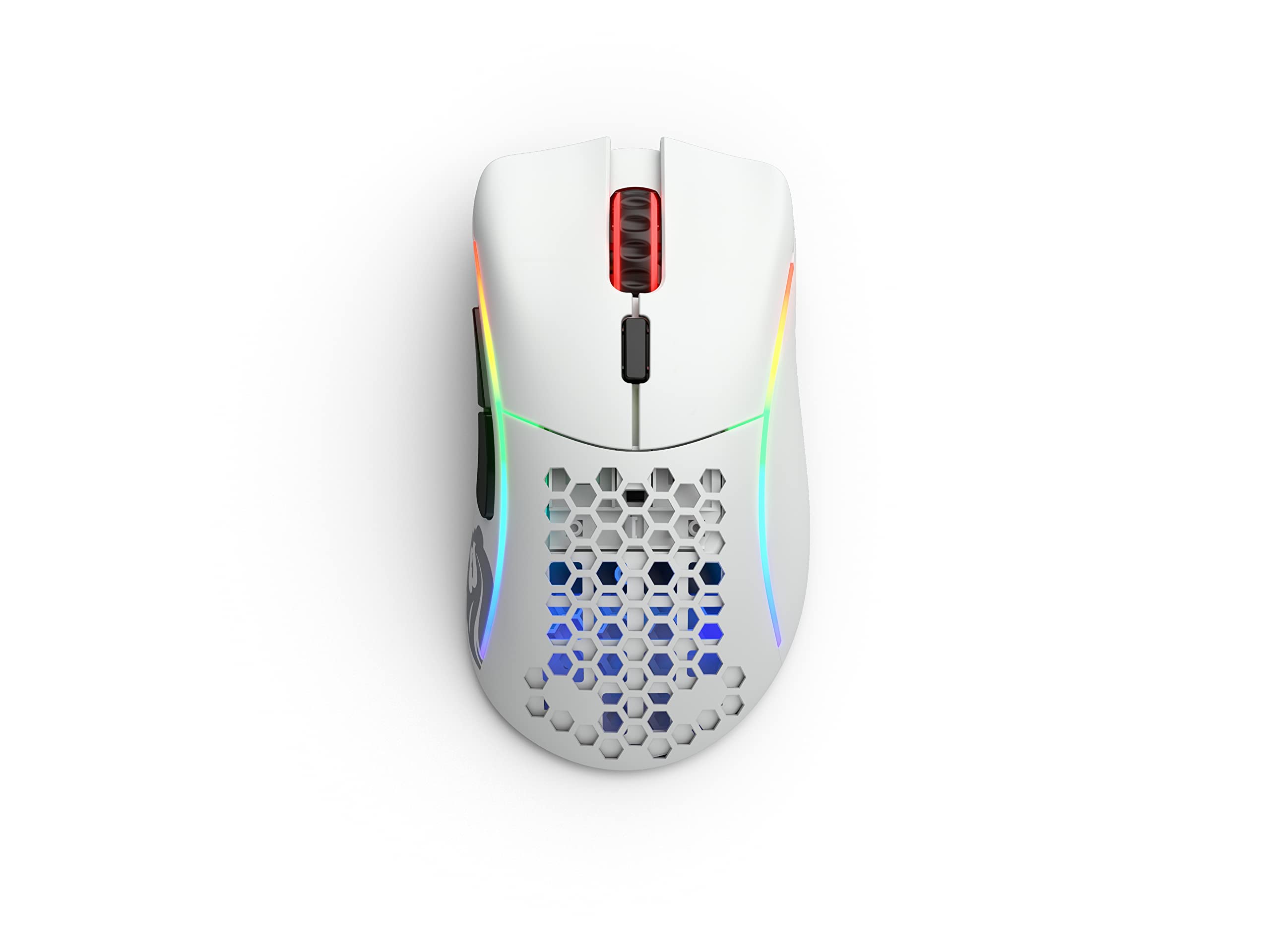Glorious Model D Wireless Gaming Mouse - 69g Ultra Lightweight, Ergonomic RGB Gaming Mouse with Matte White Finish (Renewed) - Perfect for FPS, MOBA & Esports Gaming