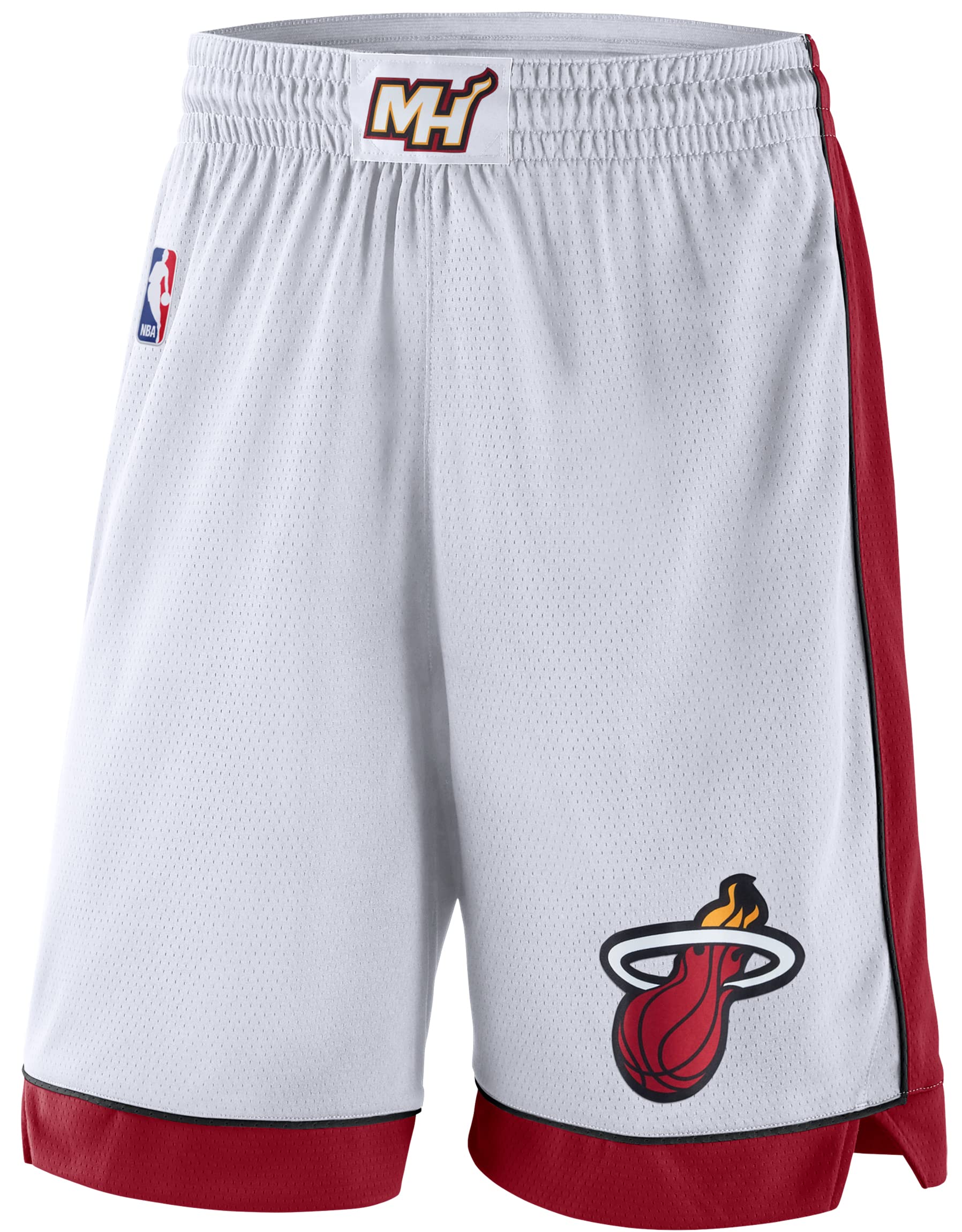 Outerstuff Miami Heat White Youth 8-20 NBA Association Edition Swingman Performance Basketball Shorts - Perfect for Games, Practice & Fan Apparel