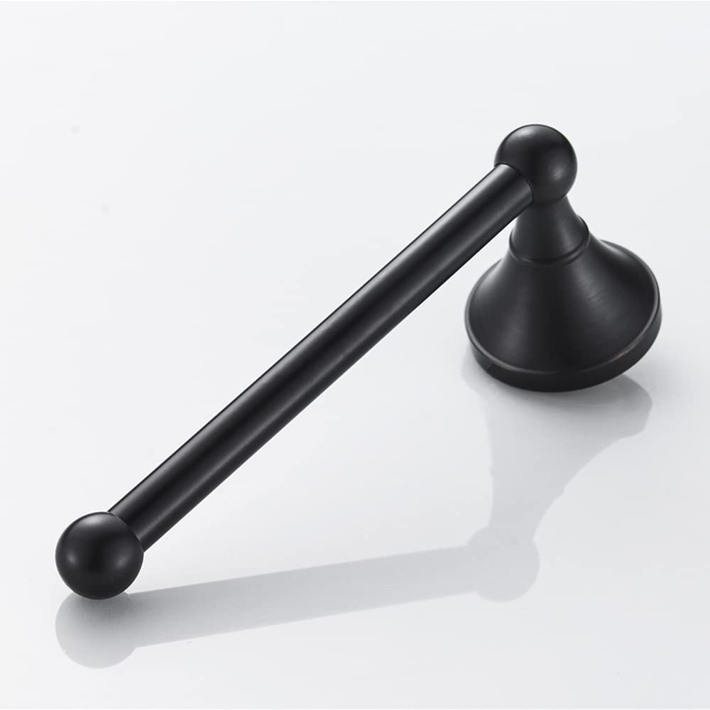 Antique Brass Wall Mounted Toilet Paper Holder - Matte Black Bathroom & Kitchen Tissue Roll Holder - Durable & Stylish for Home, Office, or RV Use
