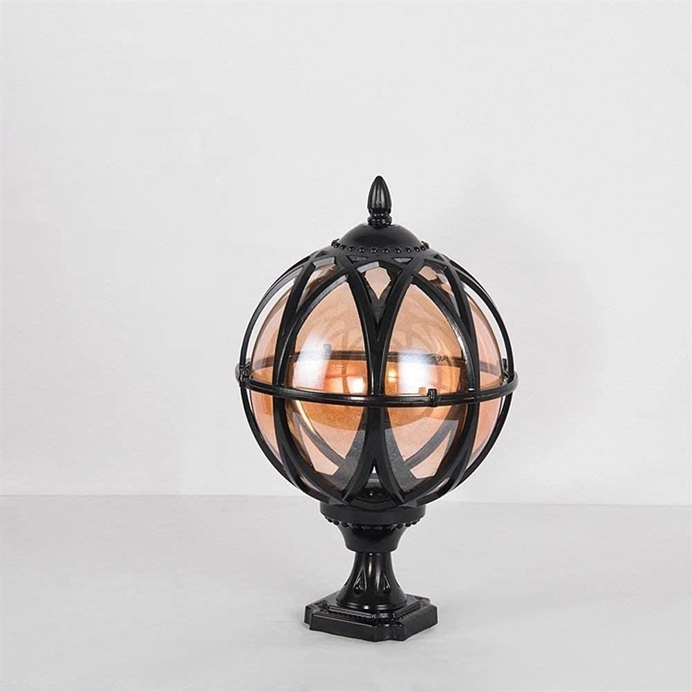 Waterproof Outdoor Column Light Fixture - Landscape Pole Lantern for Garden, Yard, Pathway | Durable Rainproof Exterior Lighting for Patio, Driveway & Pool Area Decor