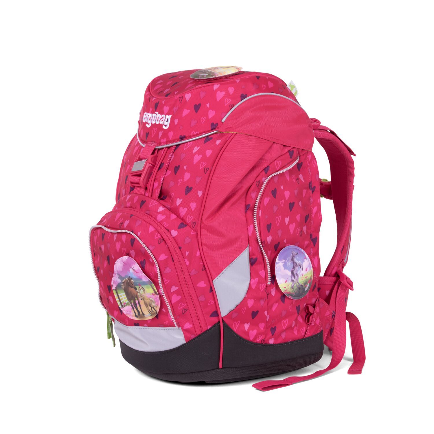 Ergobag School Backpack Set - 6 Piece Kids Backpack with Horse & Shoe Bear Design for Boys & Girls | Durable Lightweight Bookbag for Elementary Students, Daycare, Travel & Outdoor Activities