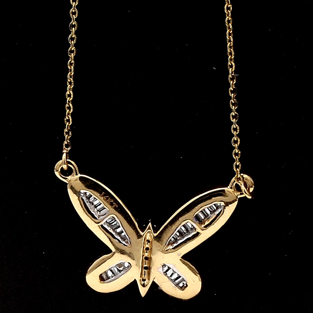 0.75 Carat Baguette Cut H VS2 Diamond Pendant Necklace in 14K Yellow Gold - Elegant Jewelry Gift for Women, Perfect for Weddings, Anniversaries & Special Occasions