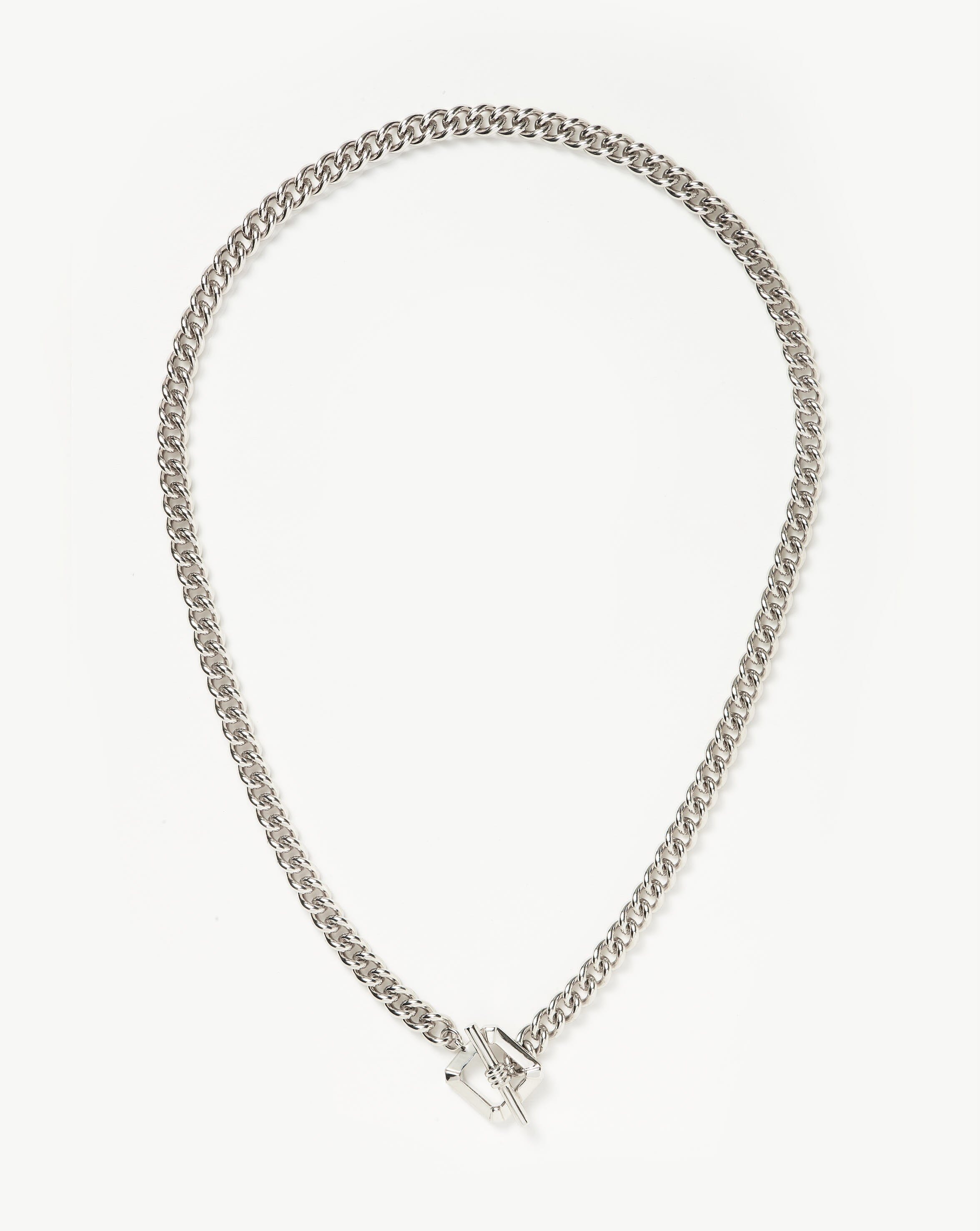 Lucy Williams T Bar Chain Necklace - Silver Plated Jewelry for Women | Elegant Layering Necklace for Everyday Wear, Date Night & Special Occasions