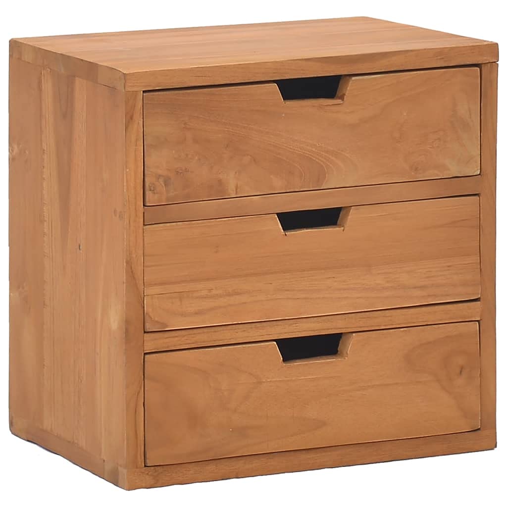 Premium Solid Teak Wood Bedside Cabinet - 15.7