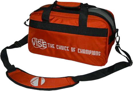2 Ball Clear Top Red Double Vise Tote Bag - Perfect for Bowling, Sports Gear Storage & Gym Accessories Organization