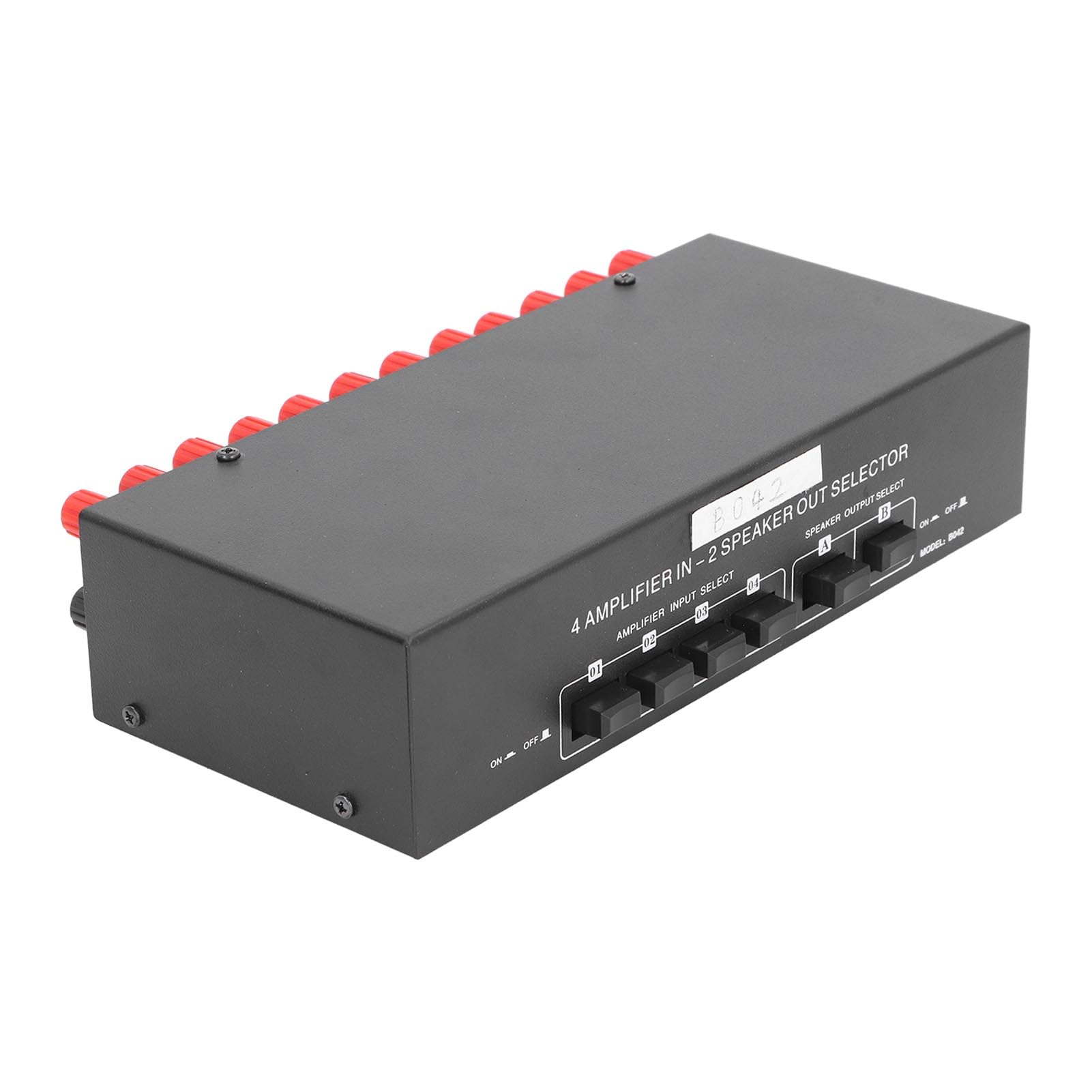SHYEKYO 4-Way Passive Audio Selector Switch Box - Manual Amplifier Switcher for Home Theater & Stereo Systems, 10Hz-50KHz Frequency Response, High Sound Quality, Wide Compatibility - Perfect for Multi-Room Audio & DJ Setups