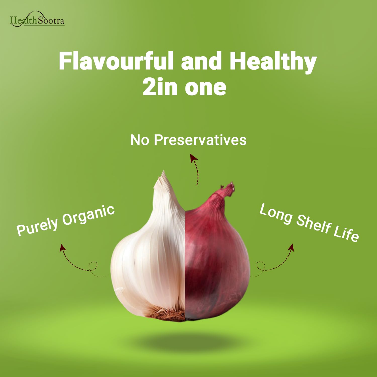 Healthsootra Organic Garlic Powder & Onion Powder Combo - 200g Each | All-Natural, Additive-Free Spices | No Preservatives | Perfect for Cooking, Seasoning, and Meal Prep | Healthy Instant Flavor Boost for Soups, Salads, and Marinades
