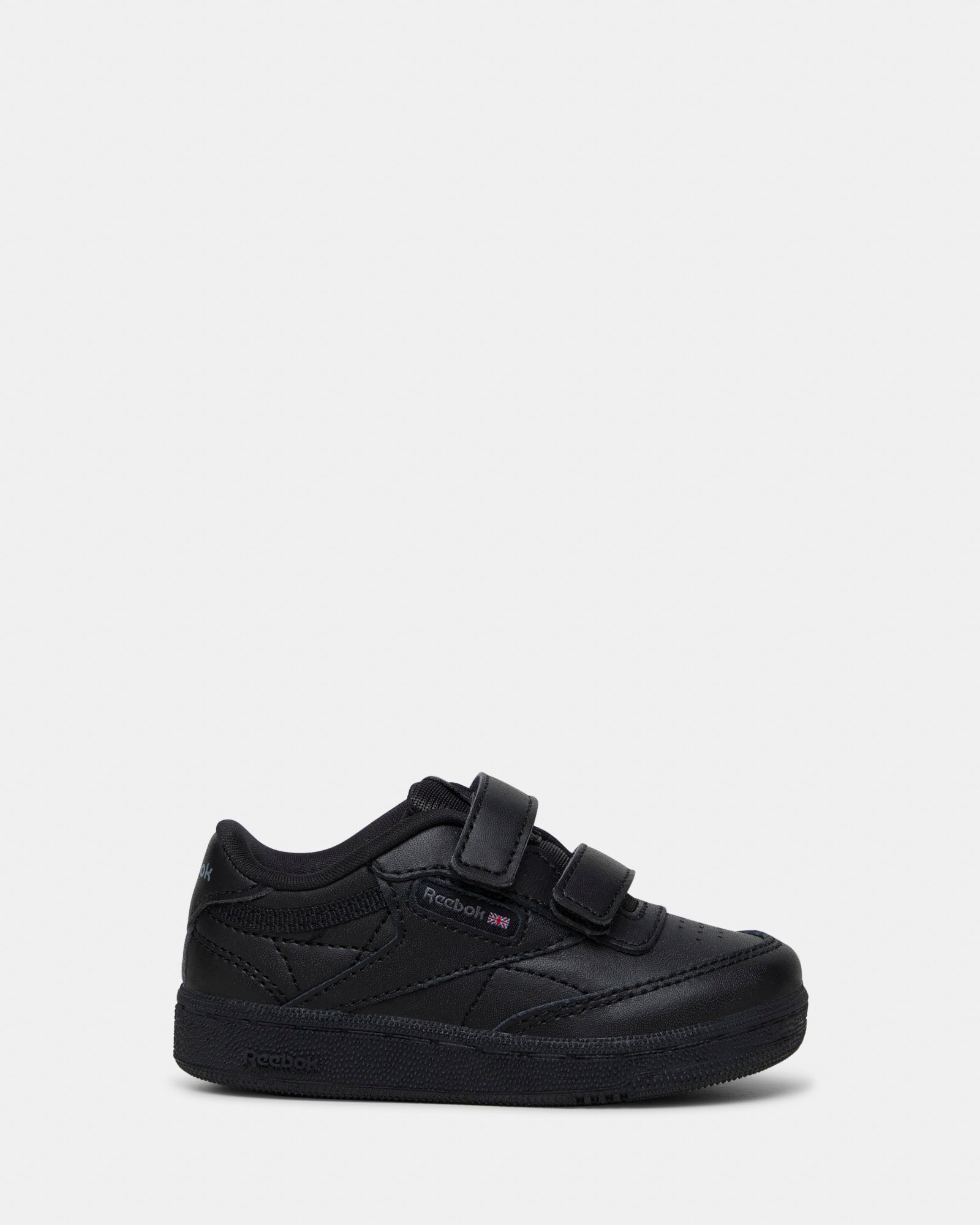 Reebok Club C 2V 2.0 Sneakers - Men's Classic Leather Tennis Shoes in Black/Black/Pure Grey (Size 5) | Retro Style for Casual Wear, Gym & Street Fashion