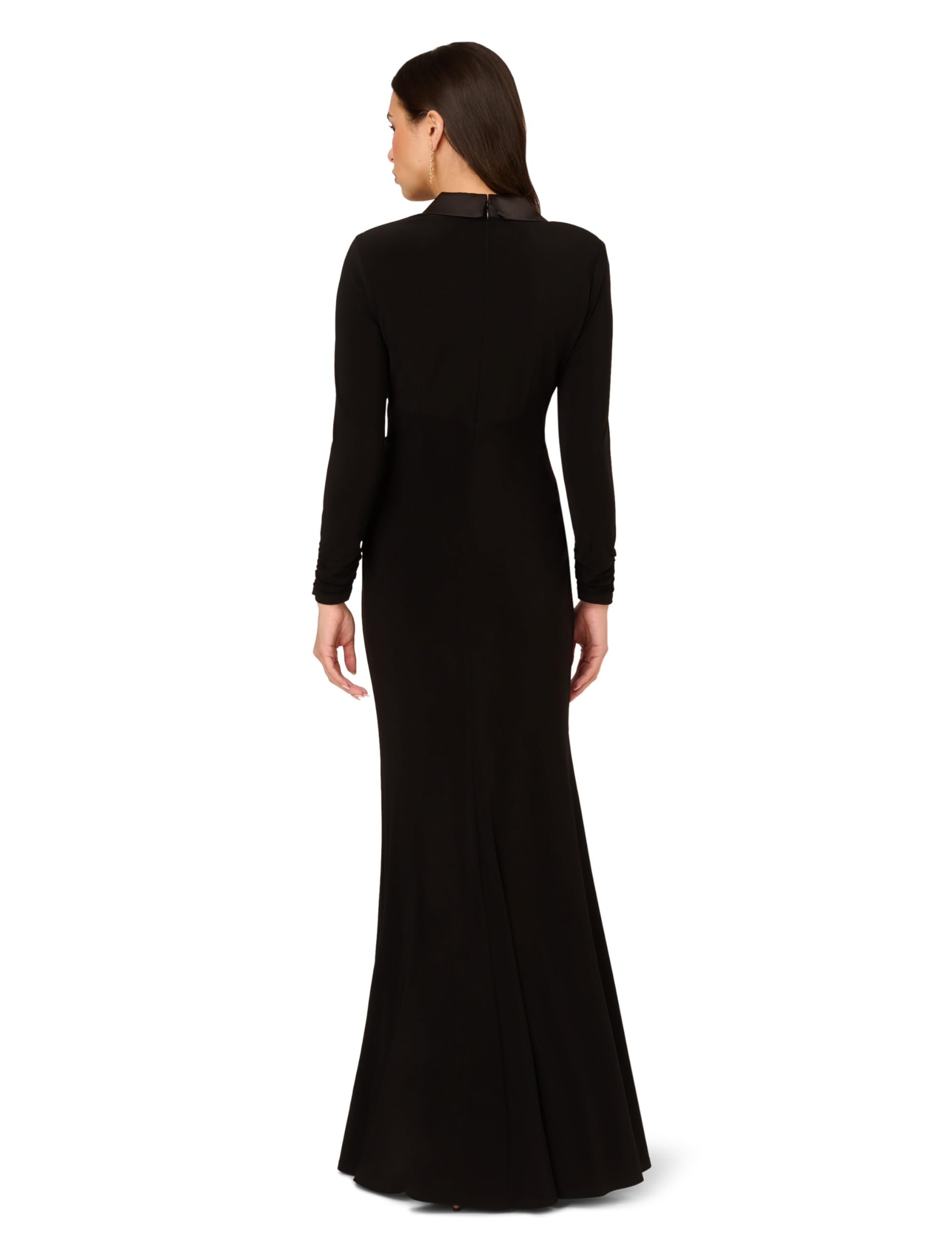 Adrianna Papell Women's Elegant Tuxedo Long Evening Dress for Prom, Gala & Formal Events | Plus Size Options Available