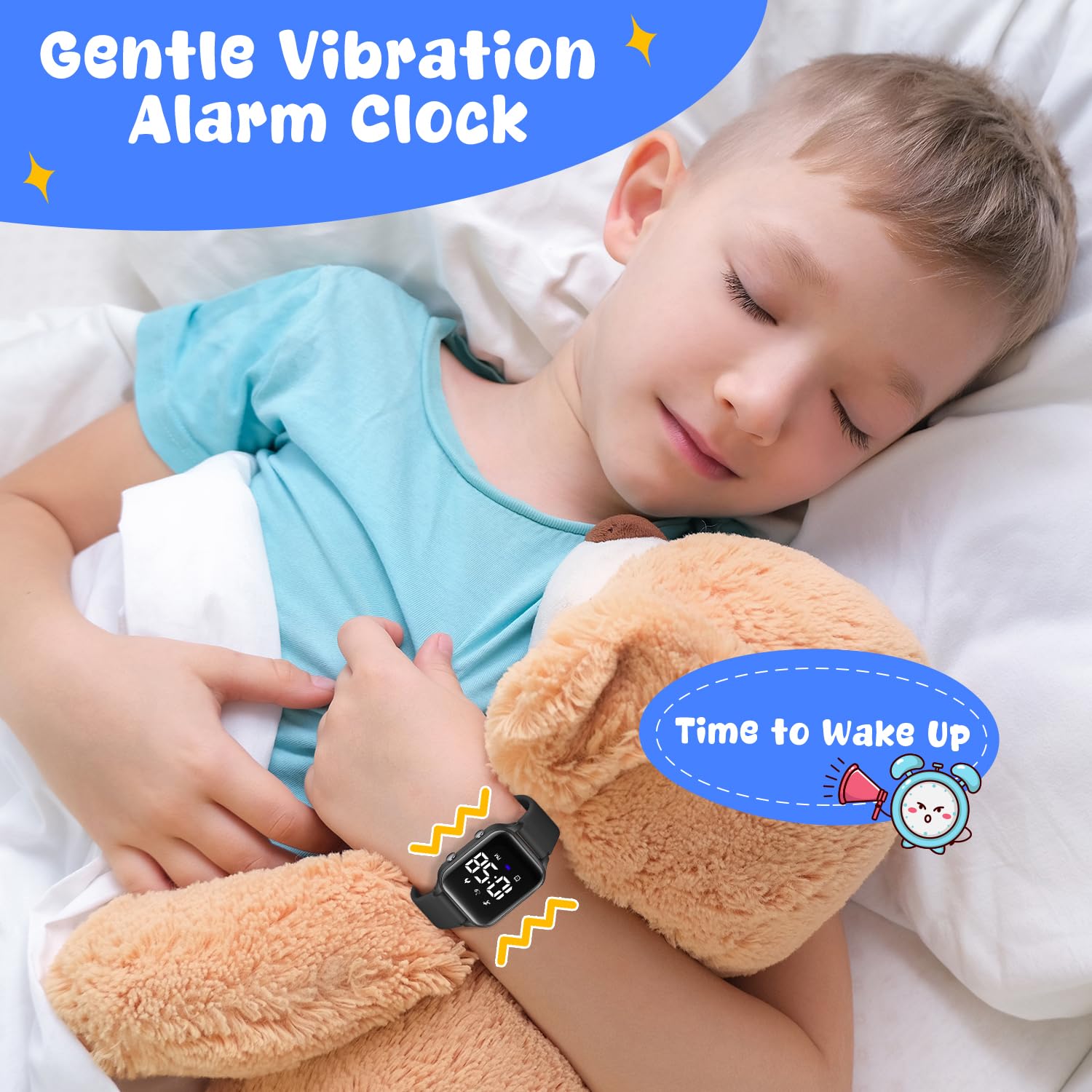 Kids Digital Sports Watch with Fitness Tracker - Waterproof Smart Watch for Boys & Girls Ages 5-14 - Pedometer, Alarm, Stopwatch - No App Needed - Perfect Gift for Students & Teens - Ideal for School, Sports & Outdoor Activities