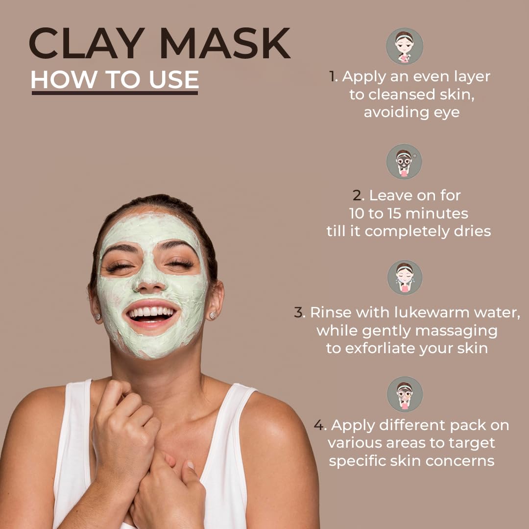 Anherb Dead Sea Mud Mask for Glowing Skin - Natural Face Mask for Dry & Oily Skin, Acne Treatment, Blemish Removal, Skin Tightening & Brightening | Hydrating Facial Mask with Brightening Serum | 200g Pack | Perfect for Spa Night, Self-Care Routine & Skin Detox