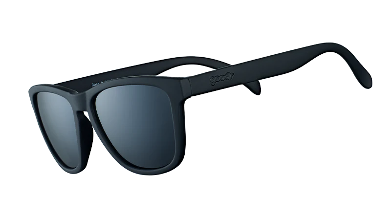 goodr OG Sunglasses - Back 9 Blackout Polarized Sports Shades for Running, Golf & Outdoor Activities | UV Protection & Anti-Slip Nose Pads