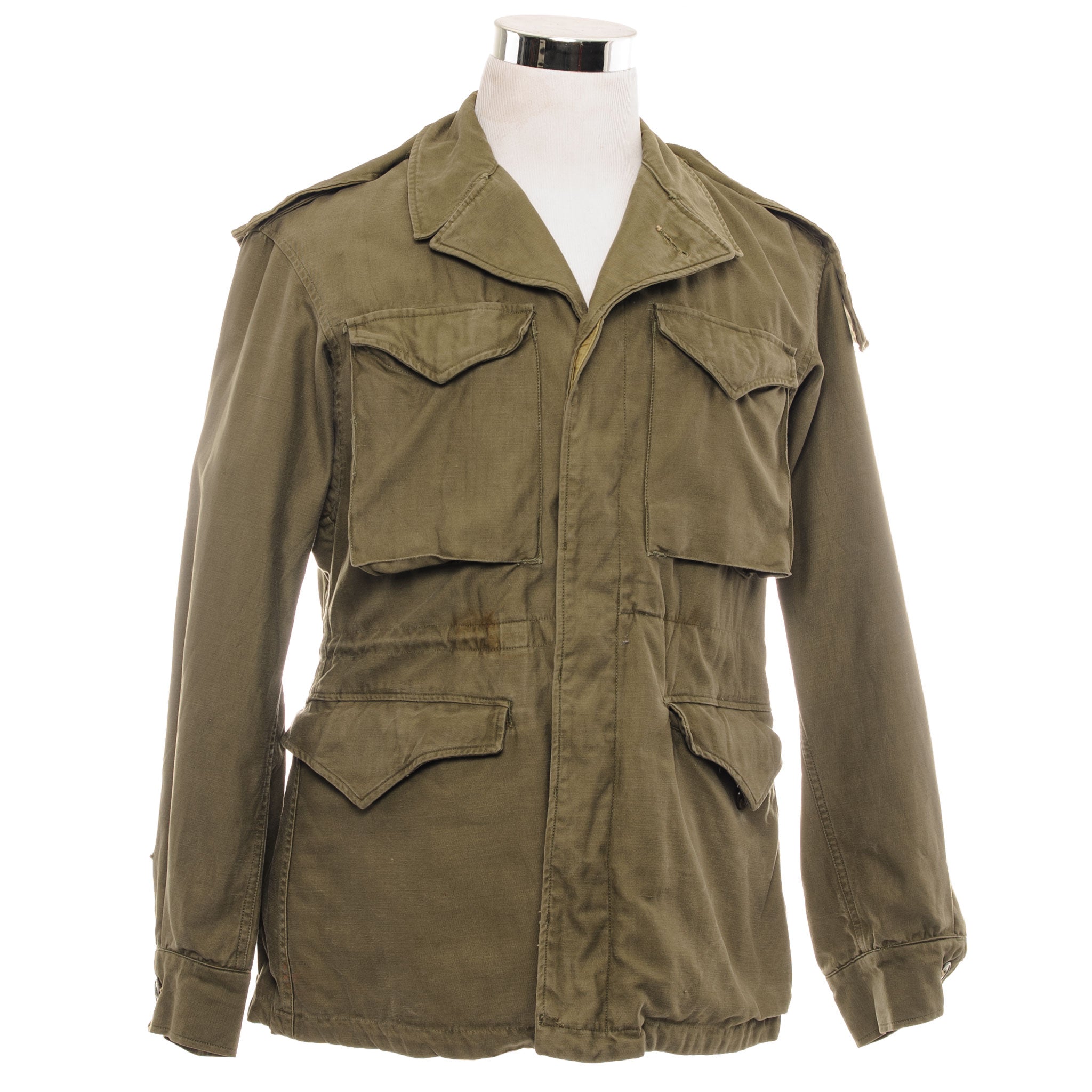 Vintage US Army M-1943 M43 Field Jacket with Hood - 370D Nylon, WWII Repro, Size Small - Perfect for Reenactments, Outdoor Adventures & Military Collectors