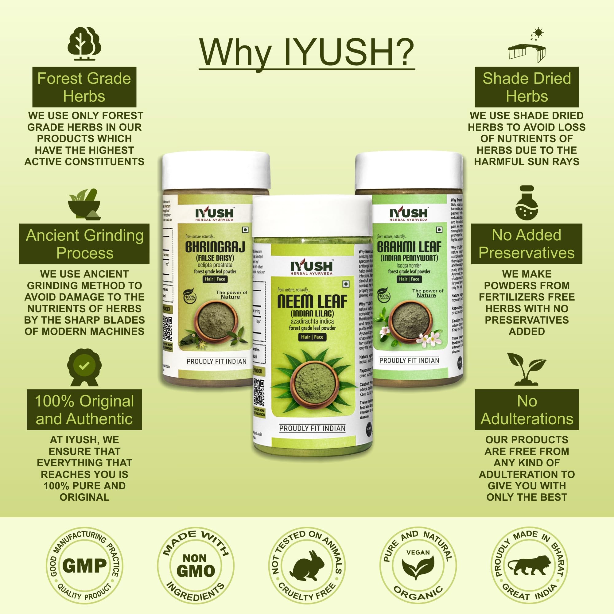 Organic Ayurvedic Neem Powder with Brahmi & Bhringraj for Hair Growth – 750g | Natural Hair Mask for Dry, Frizzy Hair | Volumizing Hair Powder | Herbal Hair Pack | Promotes Stronger, Thicker Hair | Perfect for DIY Hair Treatments & Scalp Care at Home