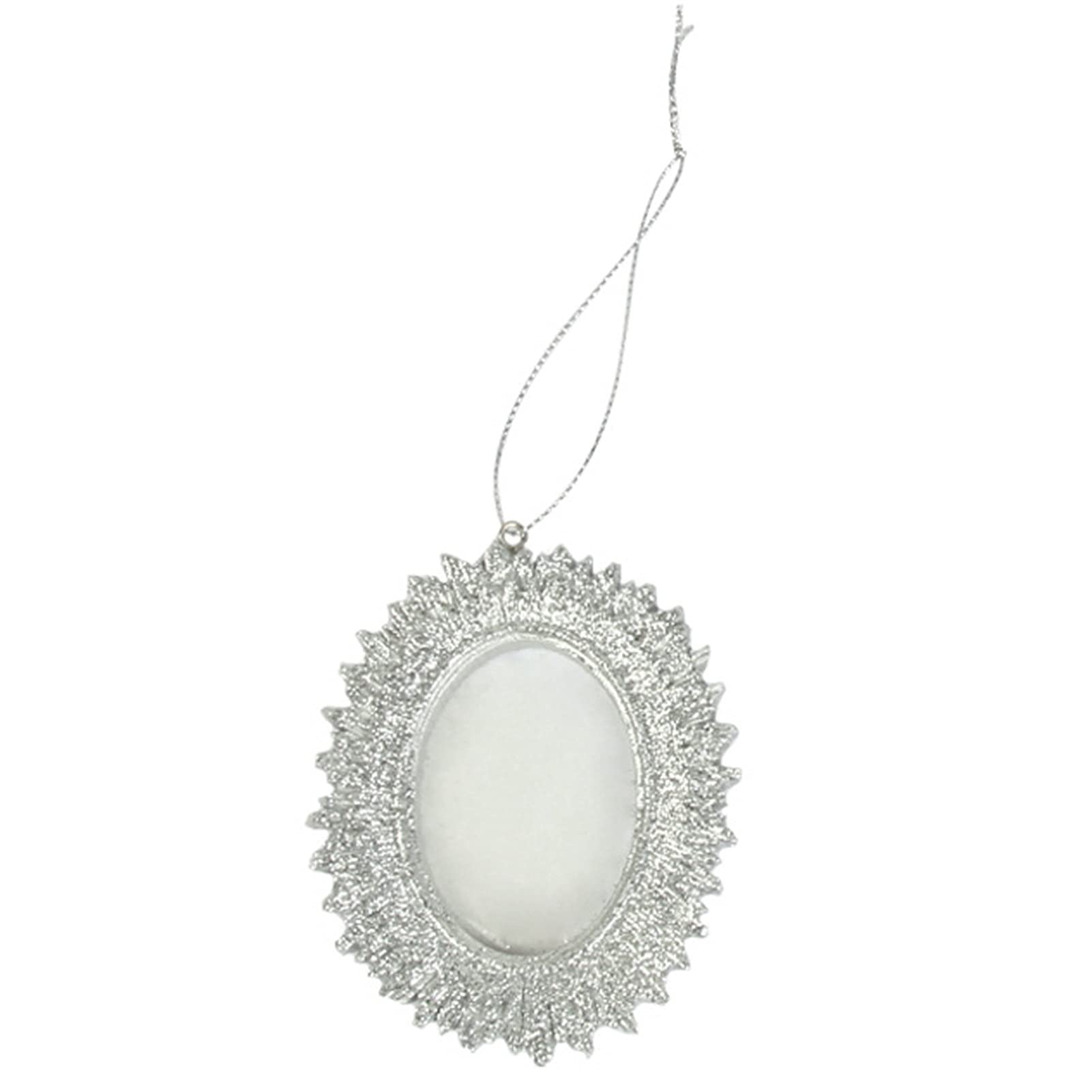 Eco-Friendly Shiny Christmas Tree Hanging Photo Frame - Elegant Ellipse Picture Frame for Home Decor, Holiday Gifts & Wall Display
