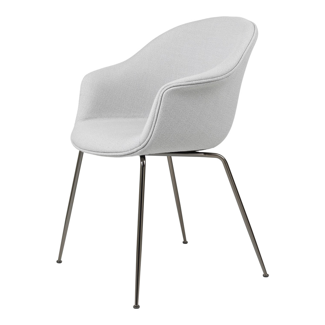 Bat Dining Chair with Conic Base - Fully Upholstered Modern Kitchen Chair for Dining Room, Restaurant & Cafe