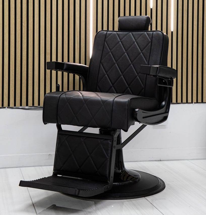Premium Black Barber Chair for Professional Salons & Home Grooming - Heavy Duty Hydraulic Styling Chair with Adjustable Footrest & Headrest - Perfect for Barbershops, Hair Salons, and Personal Use
