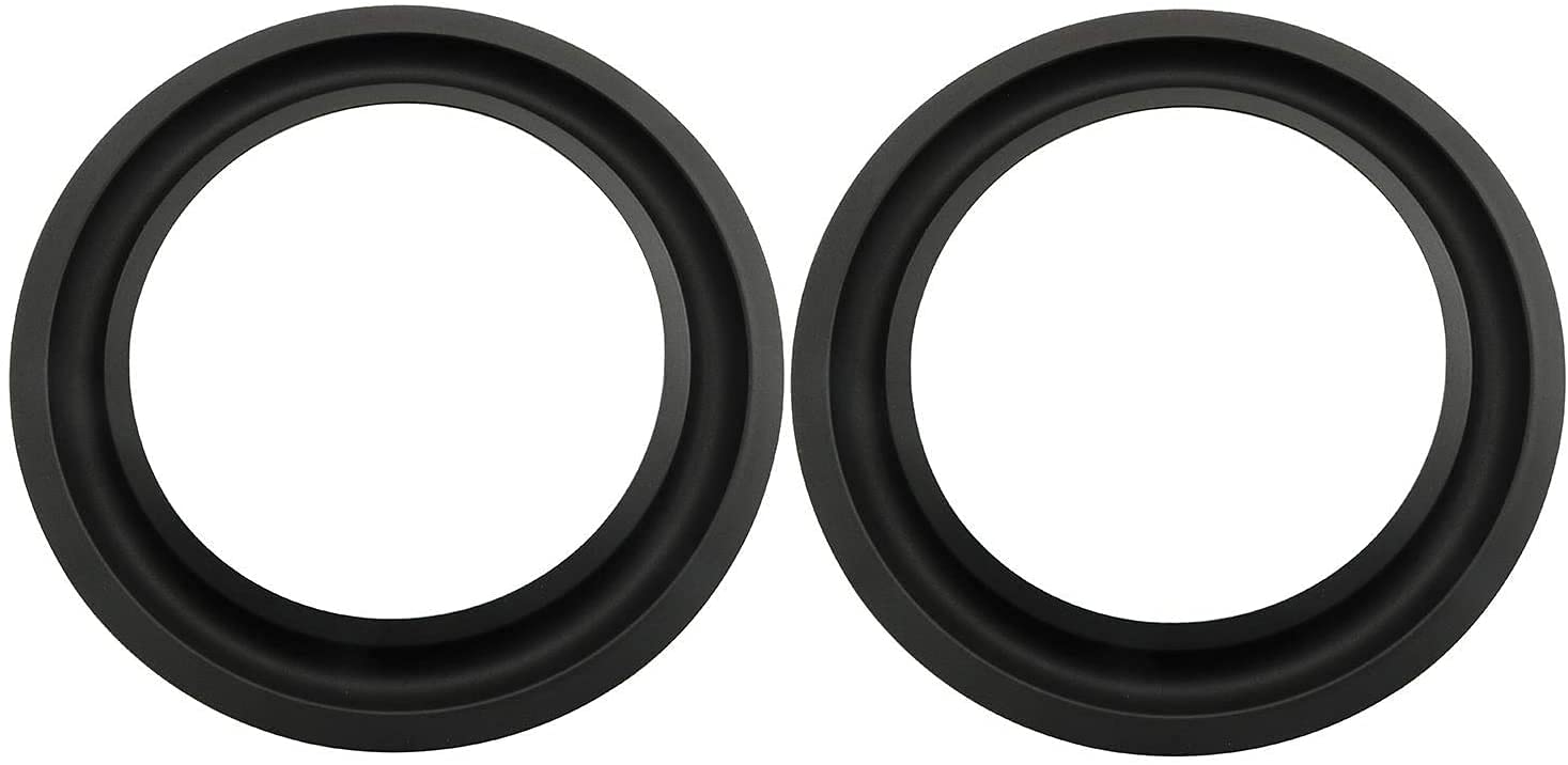 2PCS 6.5 Inch Black Rubber Speaker Foam Edge Surround Rings - Replacement Repair Kit for Woofer DIY Projects | Perfect for Home Theater, Car Audio & Studio Monitor Speaker Repair