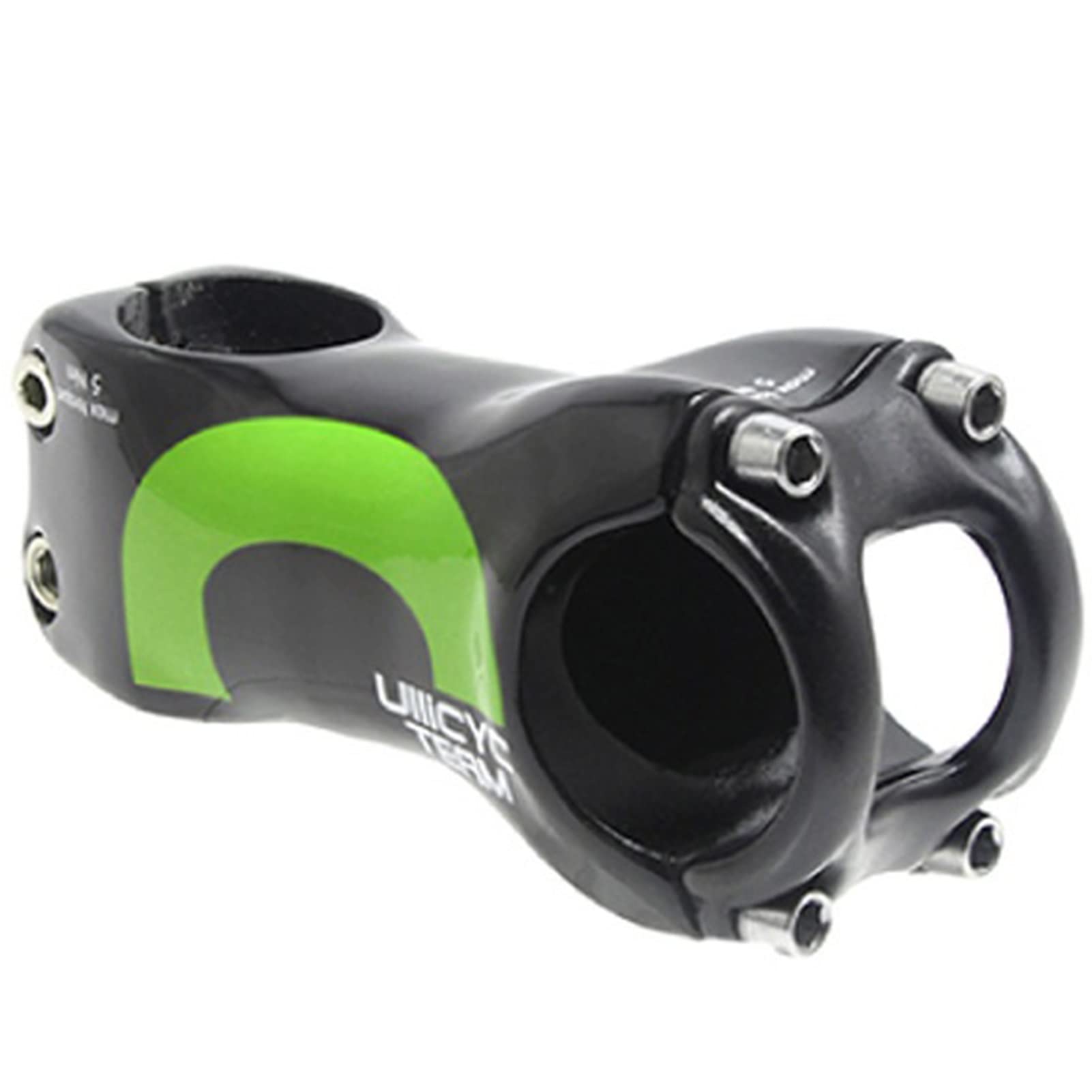 KBBKIC 31.8mm Carbon Fiber Bike Stem - 6/17 Degree Super Light Mountain & Road Bicycle Handlebar Stem for Cycling Competition - Green 17°-120mm | Perfect for MTB, Road Racing & Performance Cycling