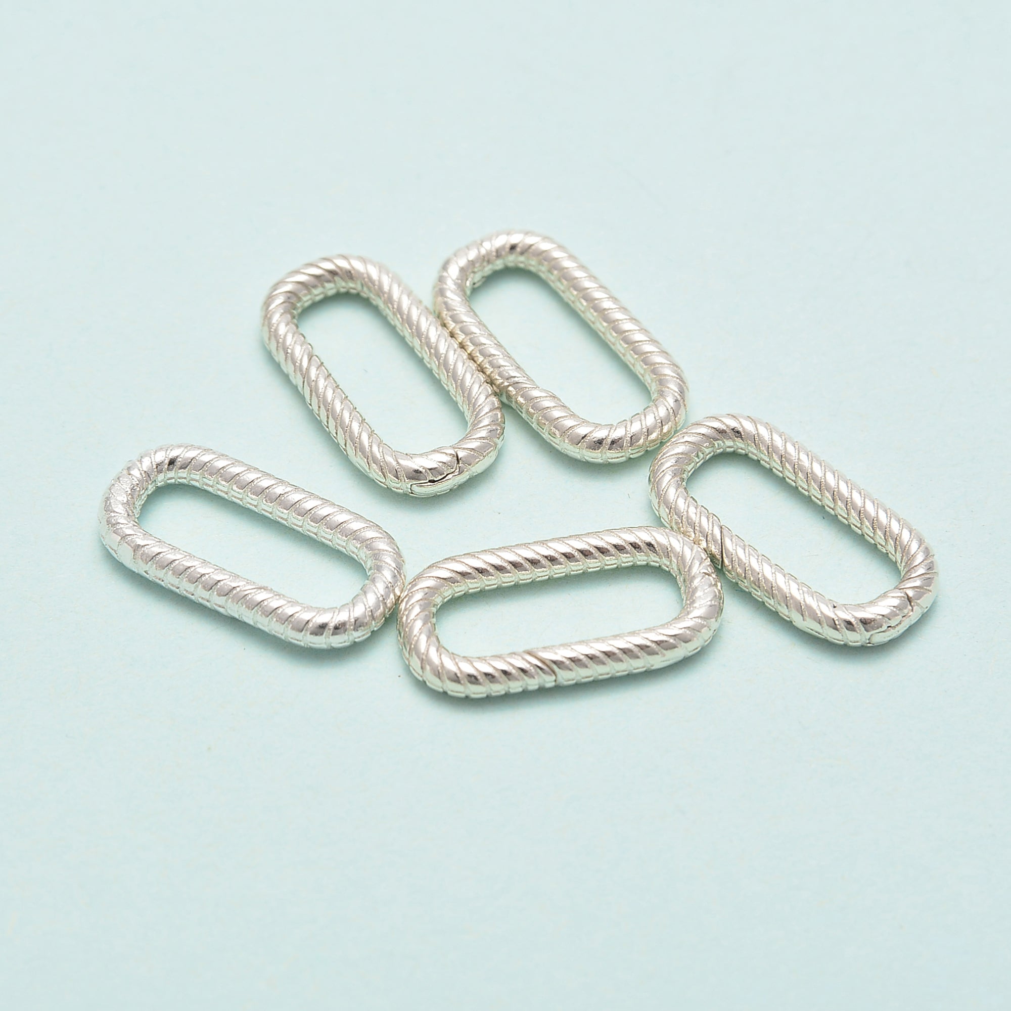 925 Sterling Silver Rectangle Clasp - 9x17mm (2 pcs per Bag) - Perfect for Jewelry Making, Bracelets & Necklace Repair - High-Quality DIY Findings for Crafters