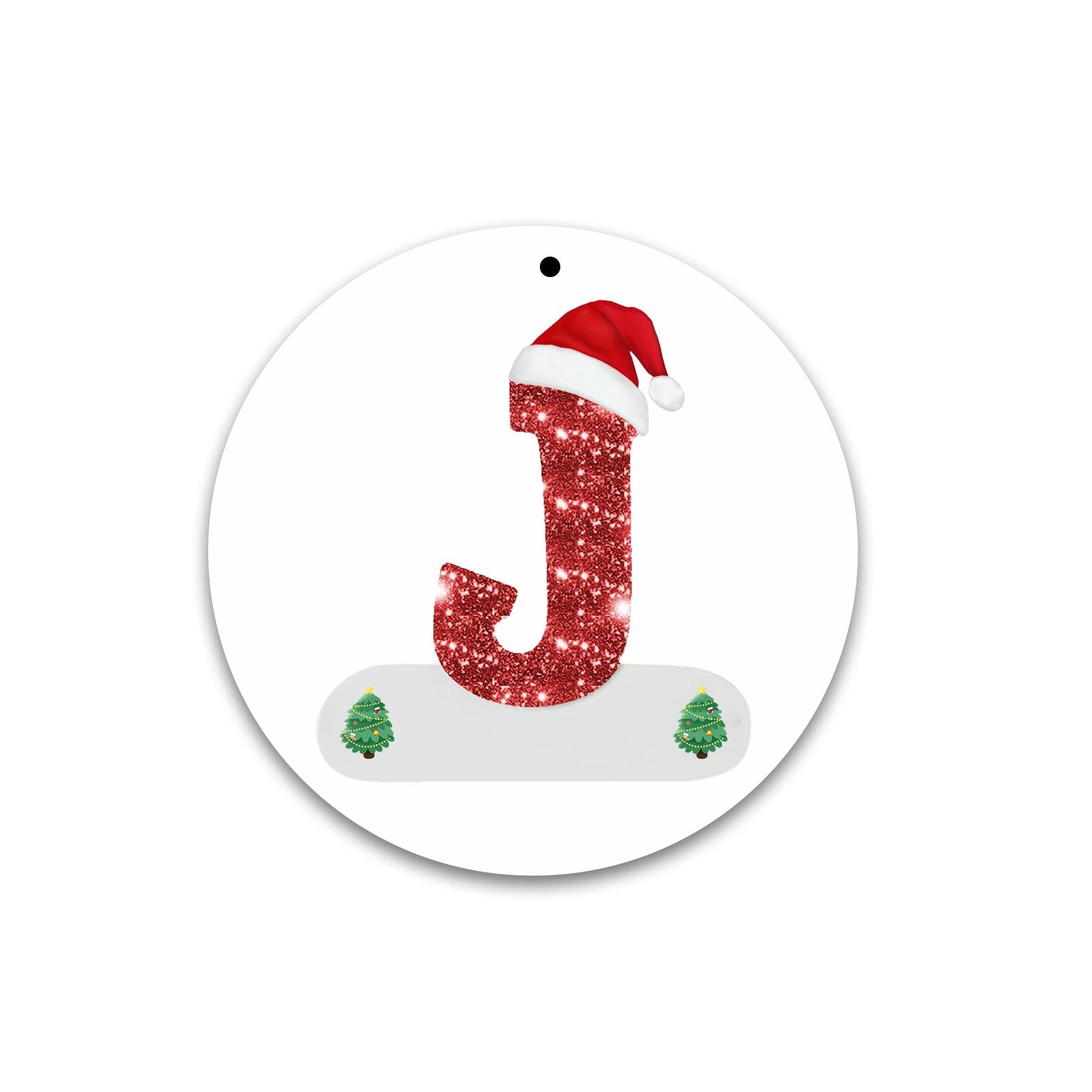 Boddenly Boping Store Christmas Letter Pendant Decor - J Initial Car Ornament, Creative Holiday Hanging Decoration for Beach Bachelorette Party Favors (One Size) | Perfect for Car Decor, Christmas Tree, Party Gifts & Holiday Home Decor