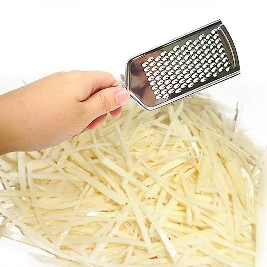 BigPlayer Stainless Steel Grater and Zester - Multi-Purpose Kitchen Tool for Cheese, Lemon, Vegetables & Chocolate - Ergonomic Handle - Perfect for Cooking, Baking & Garnishing Dishes
