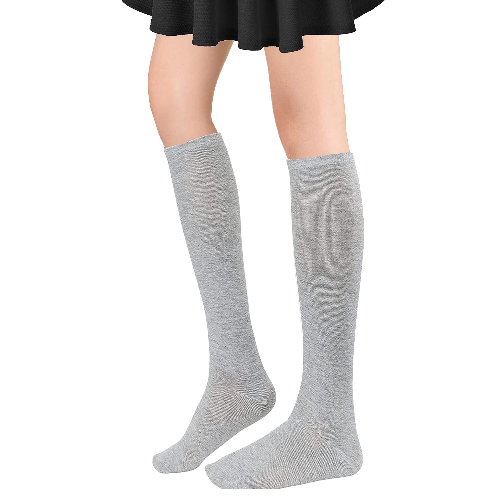 DOOVID Women's Knee High Socks - Elastic Athletic Tube Socks with Thin Stripes for Running, Yoga & Casual Wear | Comfortable & Breathable Stockings for Everyday Use