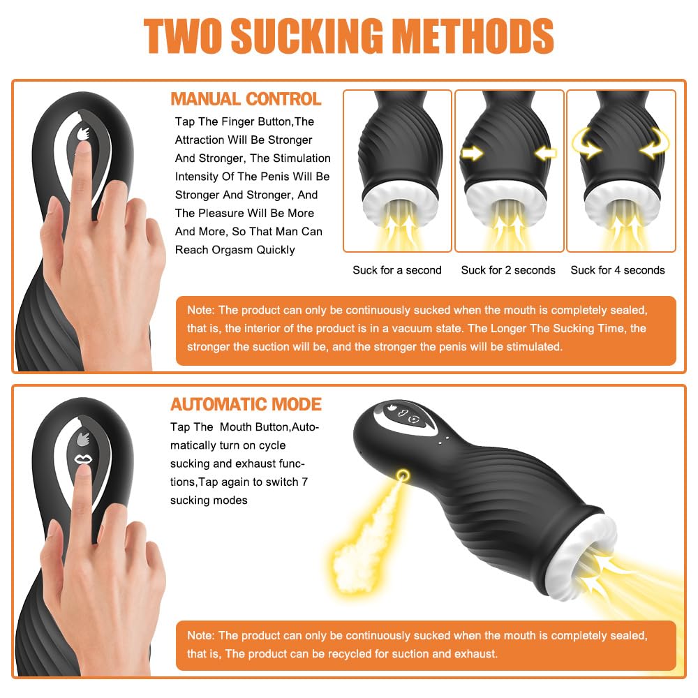Automatic Male Masturbator Cup - 7 Tongue Licking Modes & Vacuum Suction Technology | Electric Penis Massager & Pocket Pussy Stroker | Realistic Blowjob & Handjob Experience | Waterproof & Rechargeable Adult Sex Toy for Men (Purple) | Perfect for Solo Play, Couples Fun & Discreet Storage