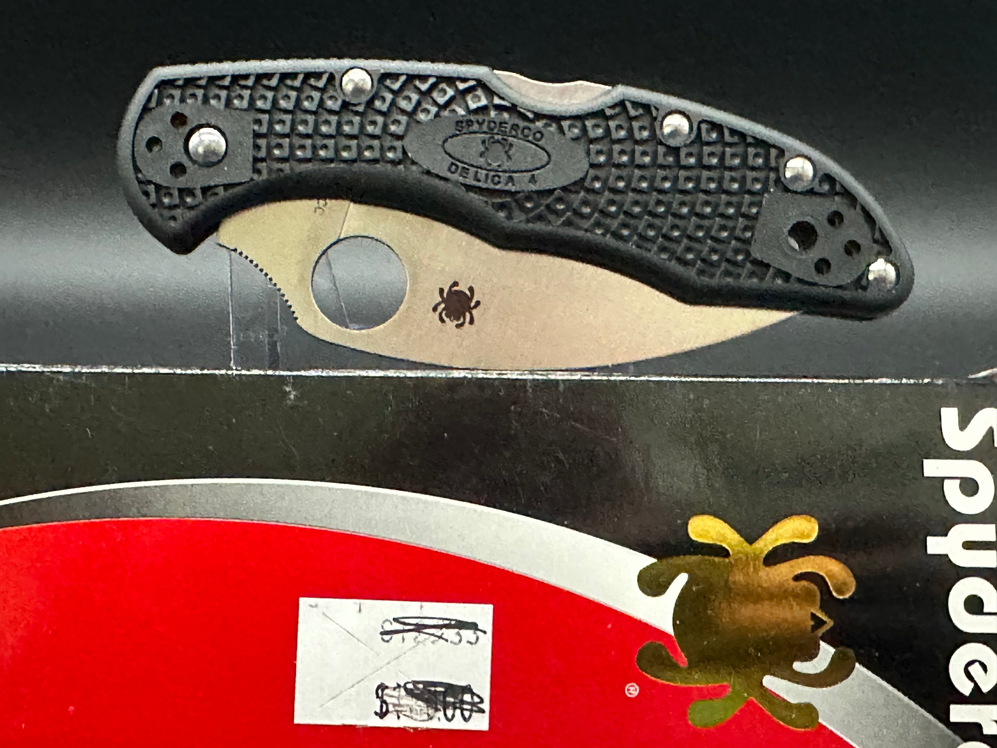 Spyderco Delica Wharncliffe Folding Knife - Black FRN Handle - EDC Pocket Knife for Outdoor, Camping & Everyday Carry