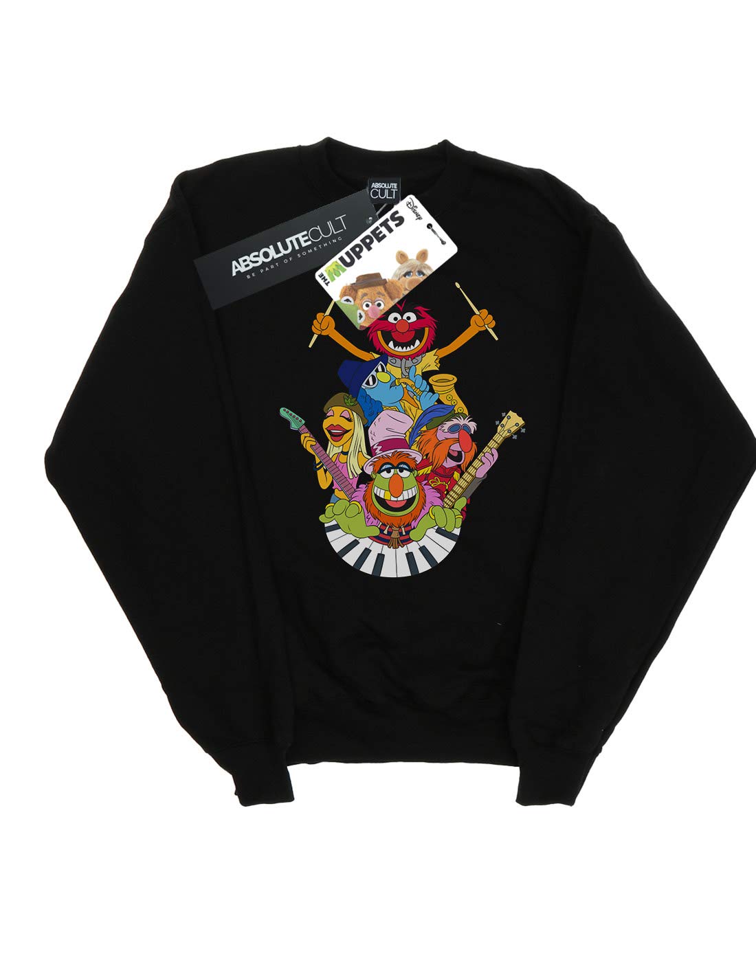 Disney The Muppets Dr Teeth and The Electric Mayhem Men's Black Sweatshirt - XXXXX-Large | Vintage Band Tee for Music Fans, Casual Wear & Disney Collectors