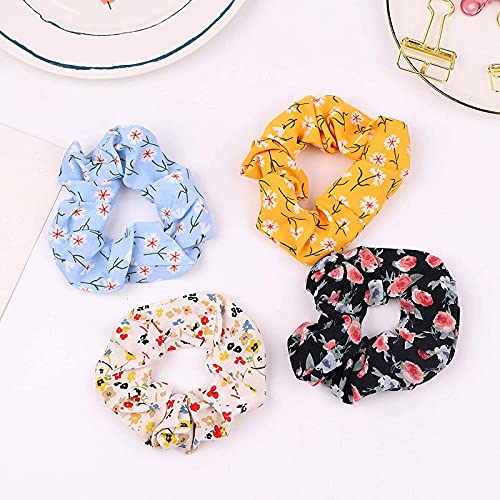 Shidara Kawaii Colorful Curly Hair Ties for Women & Girls - Cute Printed Ponytail Holders & Hair Bands (12-Piece Set) | Perfect for School, Work, Parties & Everyday Styling