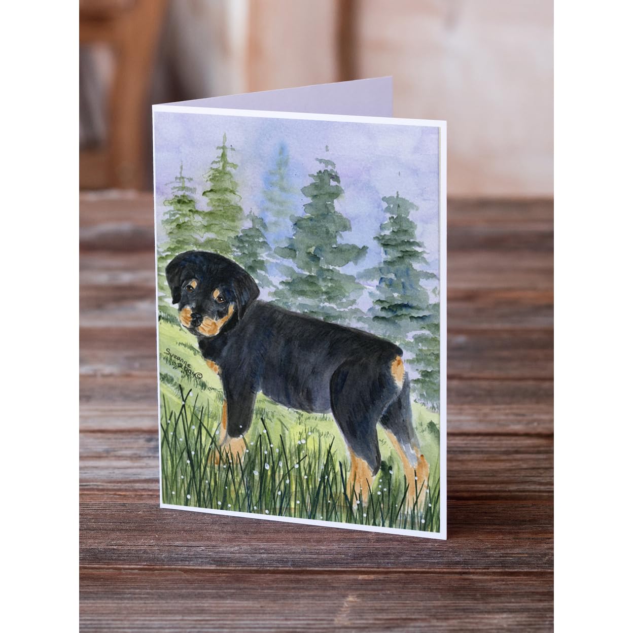 Rottweiler Greeting Cards & Envelopes - Pack of 8 Blank A7 Note Cards (5x7 Inches) | Whimsical Dog Lover Stationery for Birthdays, Thank You Notes & Special Occasions