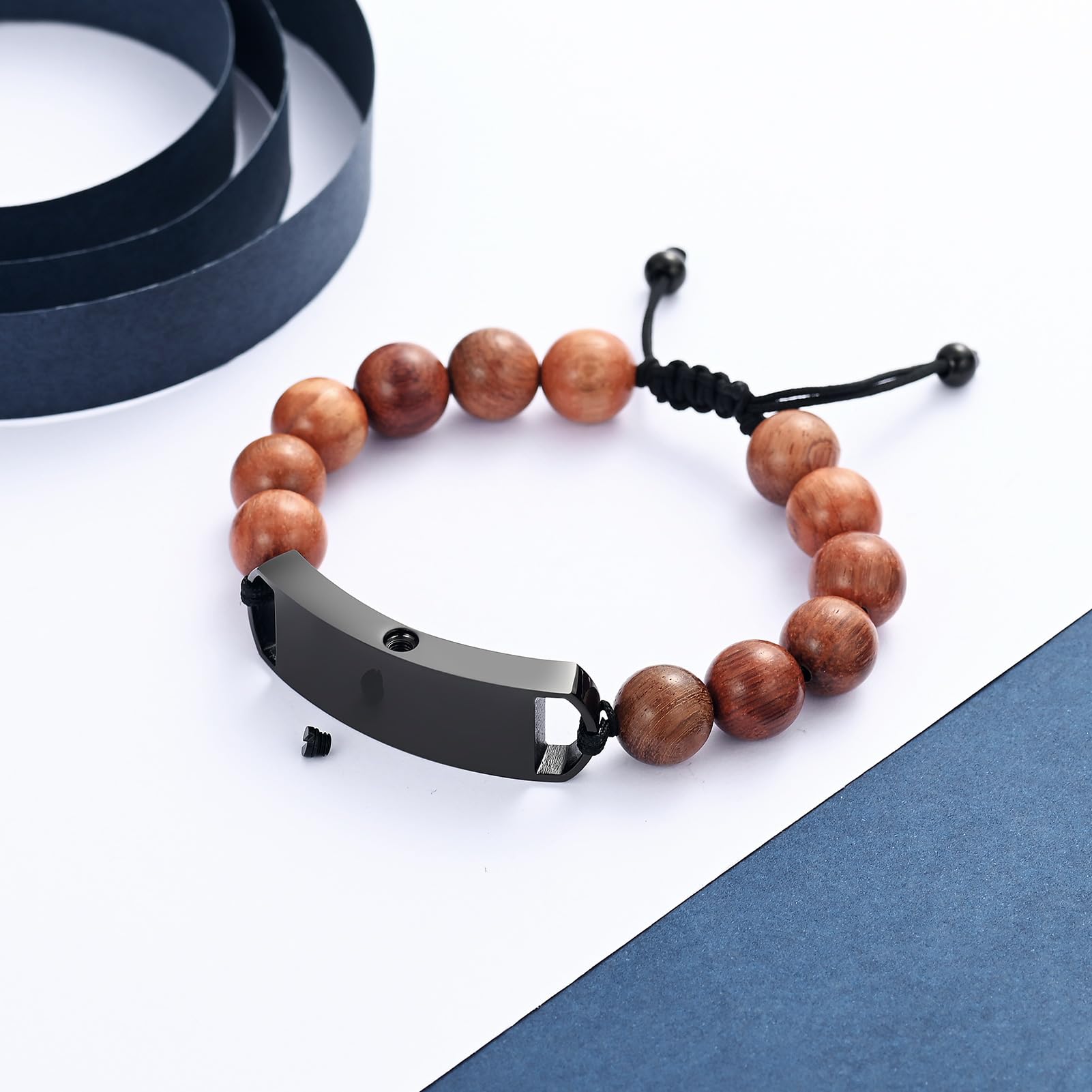 Cremation Urn Bracelet - Adjustable Ashes Keepsake for Women & Men - Memorial Jewelry for Loved Ones & Pets