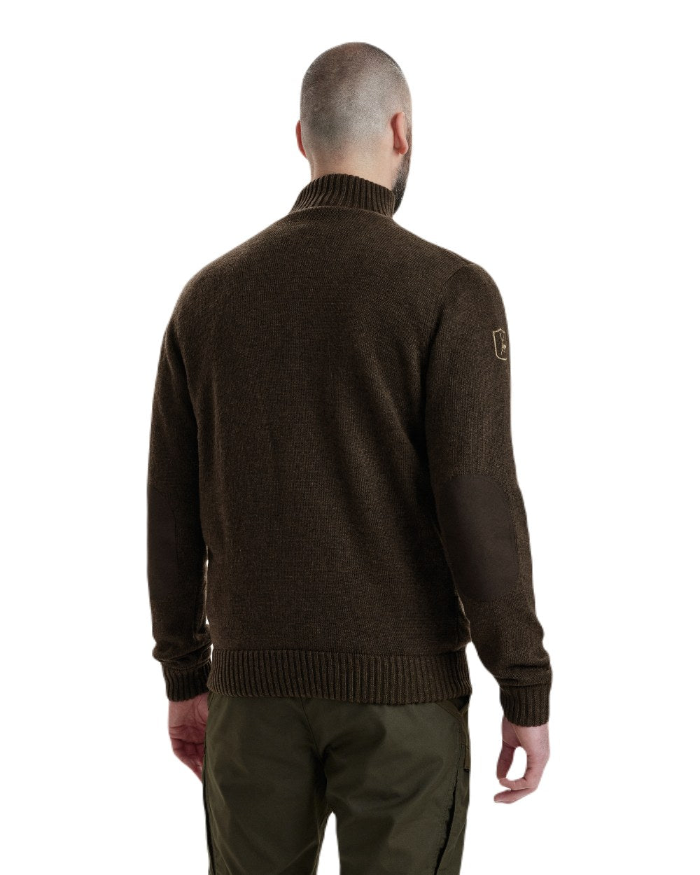 Deerhunter Carlisle Knit Full Zip Sweater with Stormliner - Men's Winter Thermal Fleece Jacket for Outdoor Hiking & Casual Wear