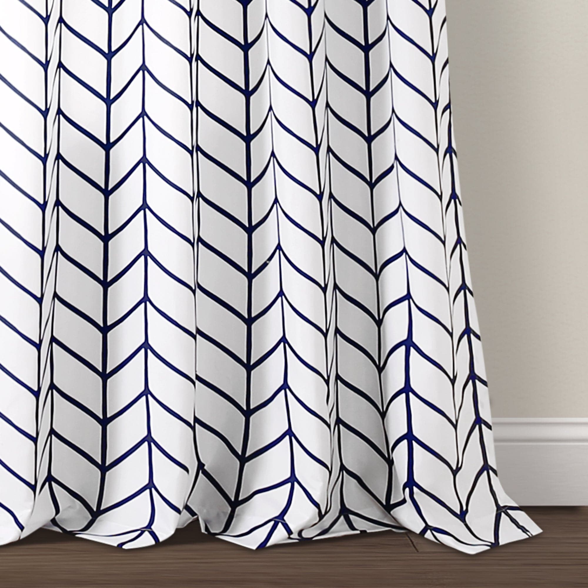 Calia Chevron Geo Window Curtain Panels Set - Stylish Chevron Pattern Blackout Curtains for Living Room & Bedroom - Elegant Home Decor for Privacy & Light Control