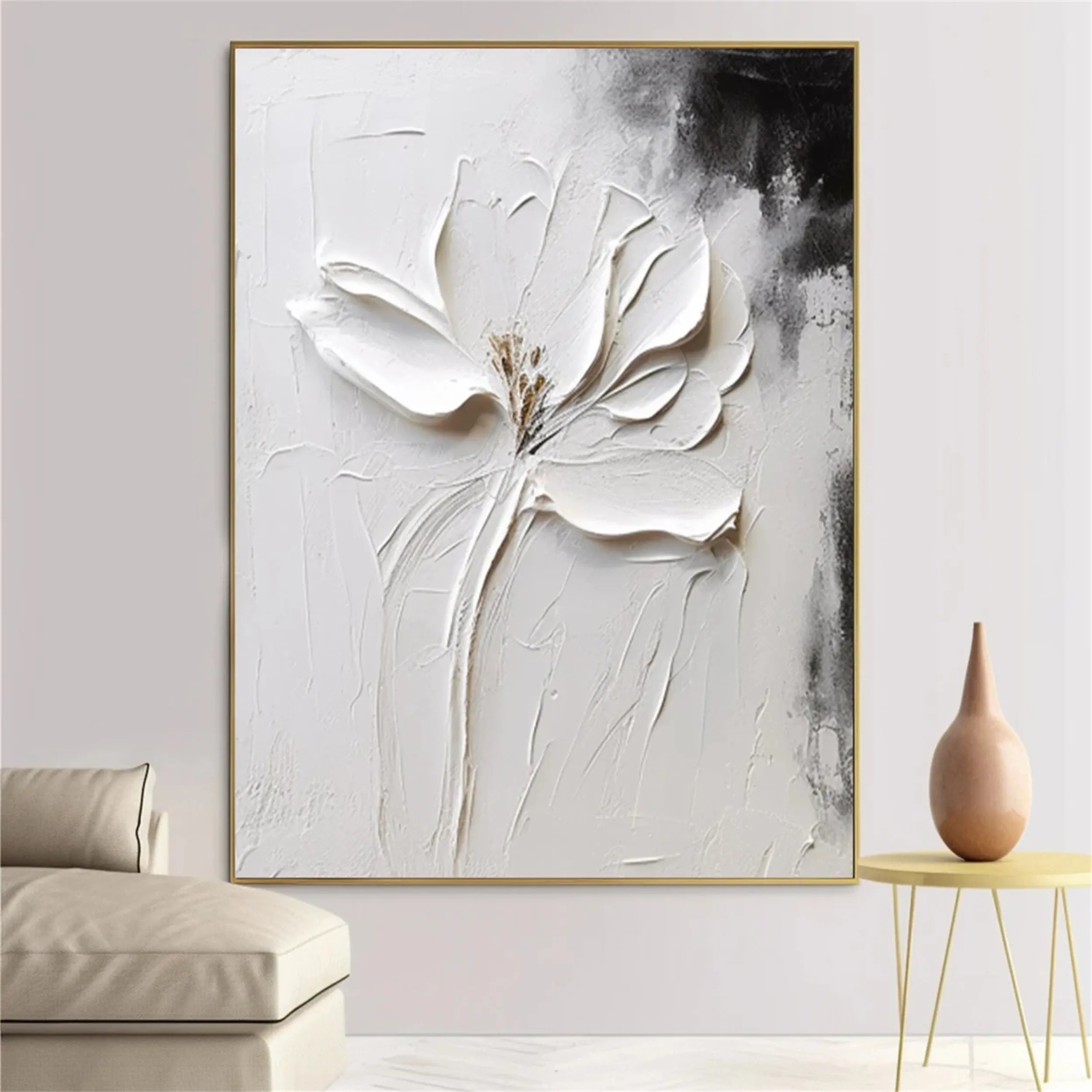 Flower and Tree Painting #FT 042 - Handmade Canvas Wall Art for Home & Office Decor | Perfect for Living Room, Bedroom, or Gift