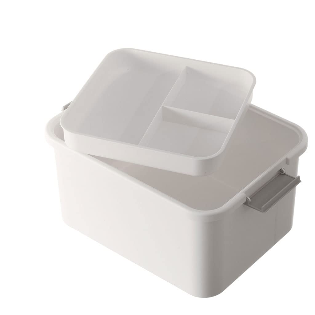 JSY Portable Double Layer Medicine Storage Box - White Medical Organizer for Home, Office, Car & School | Compact Medicine Tin for First Aid Kits & Daily Medication Management